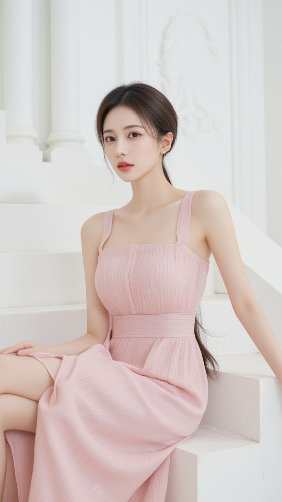 吊带裙女孩