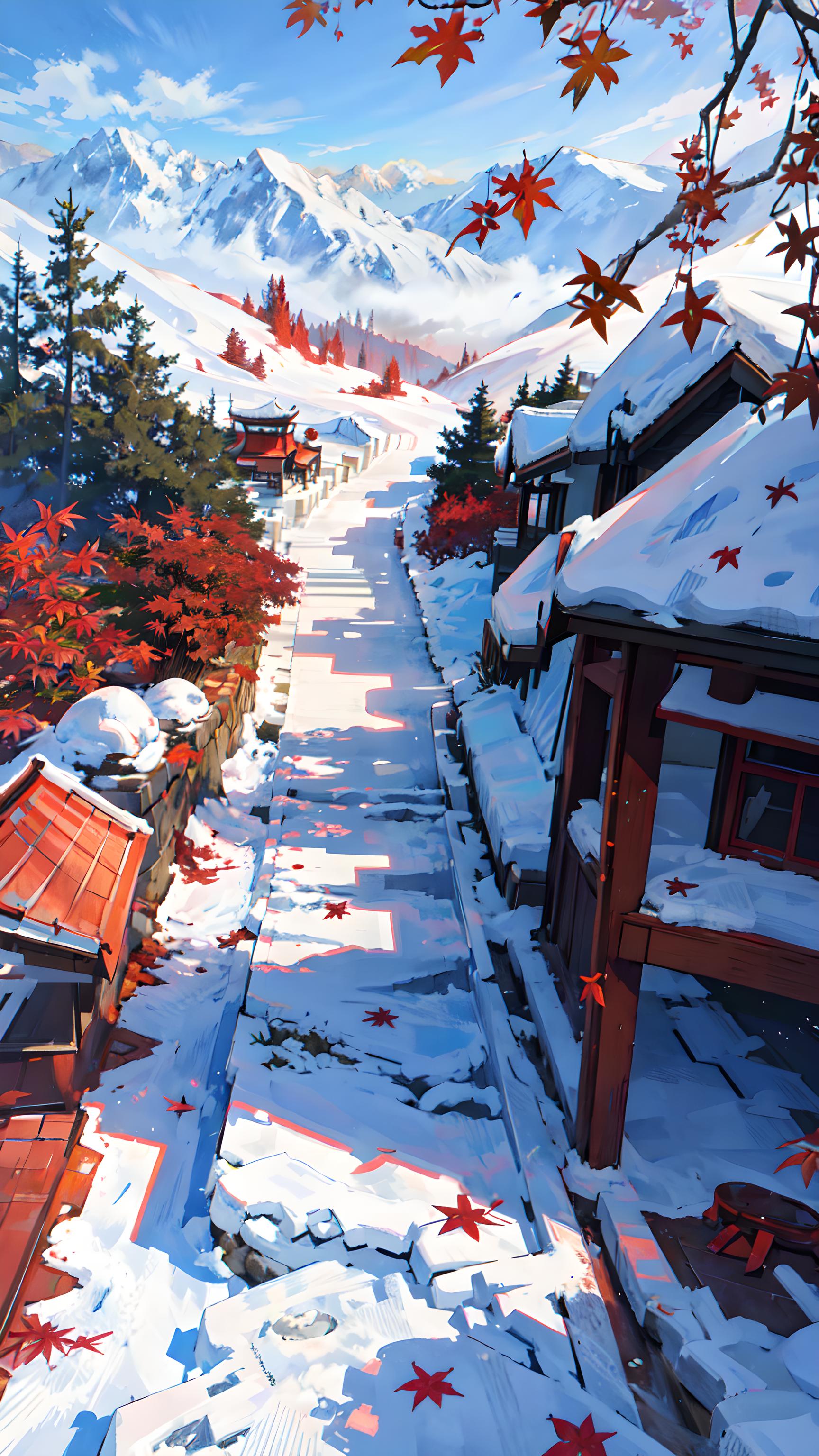 雪原山路