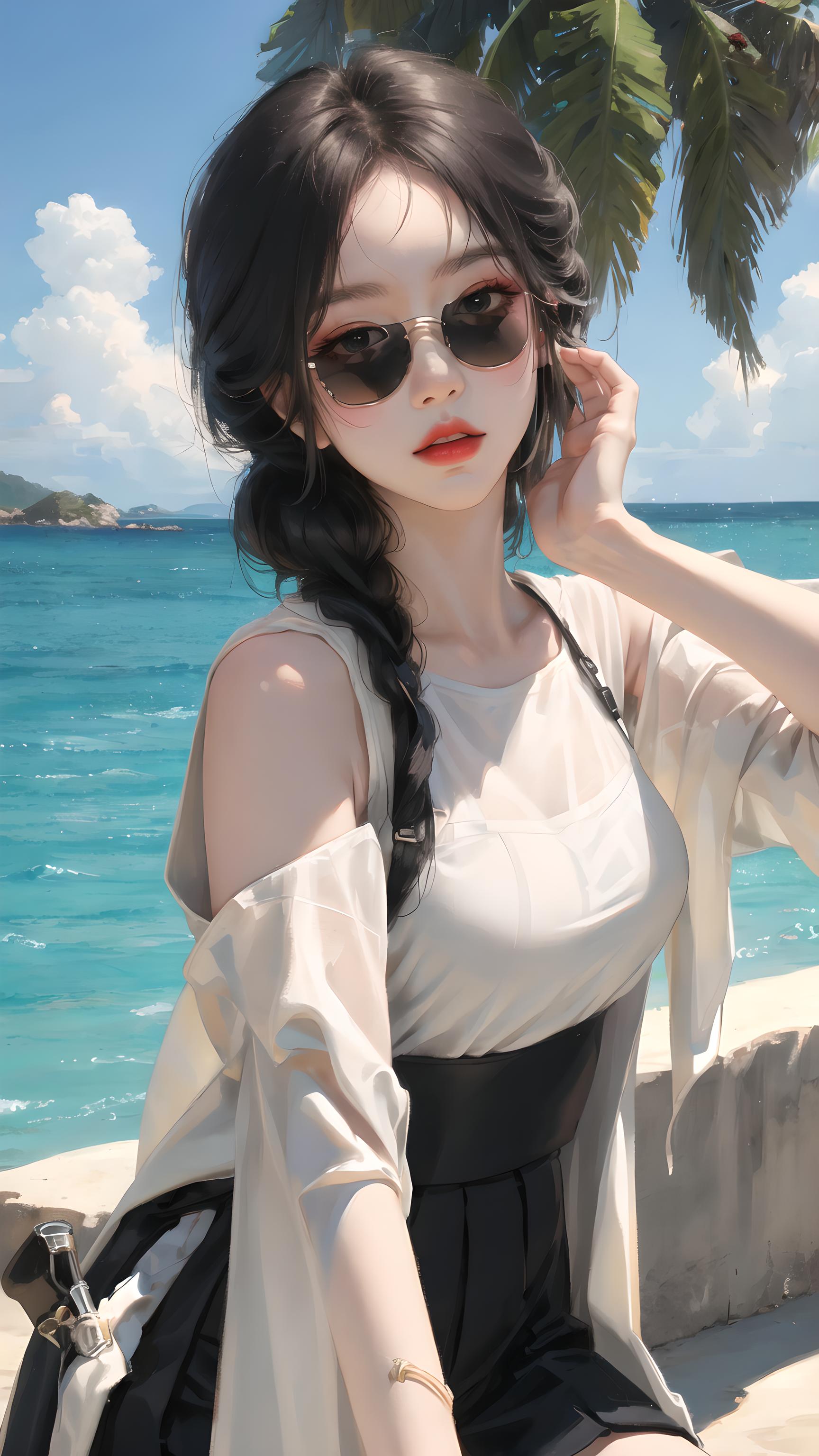 海边美女