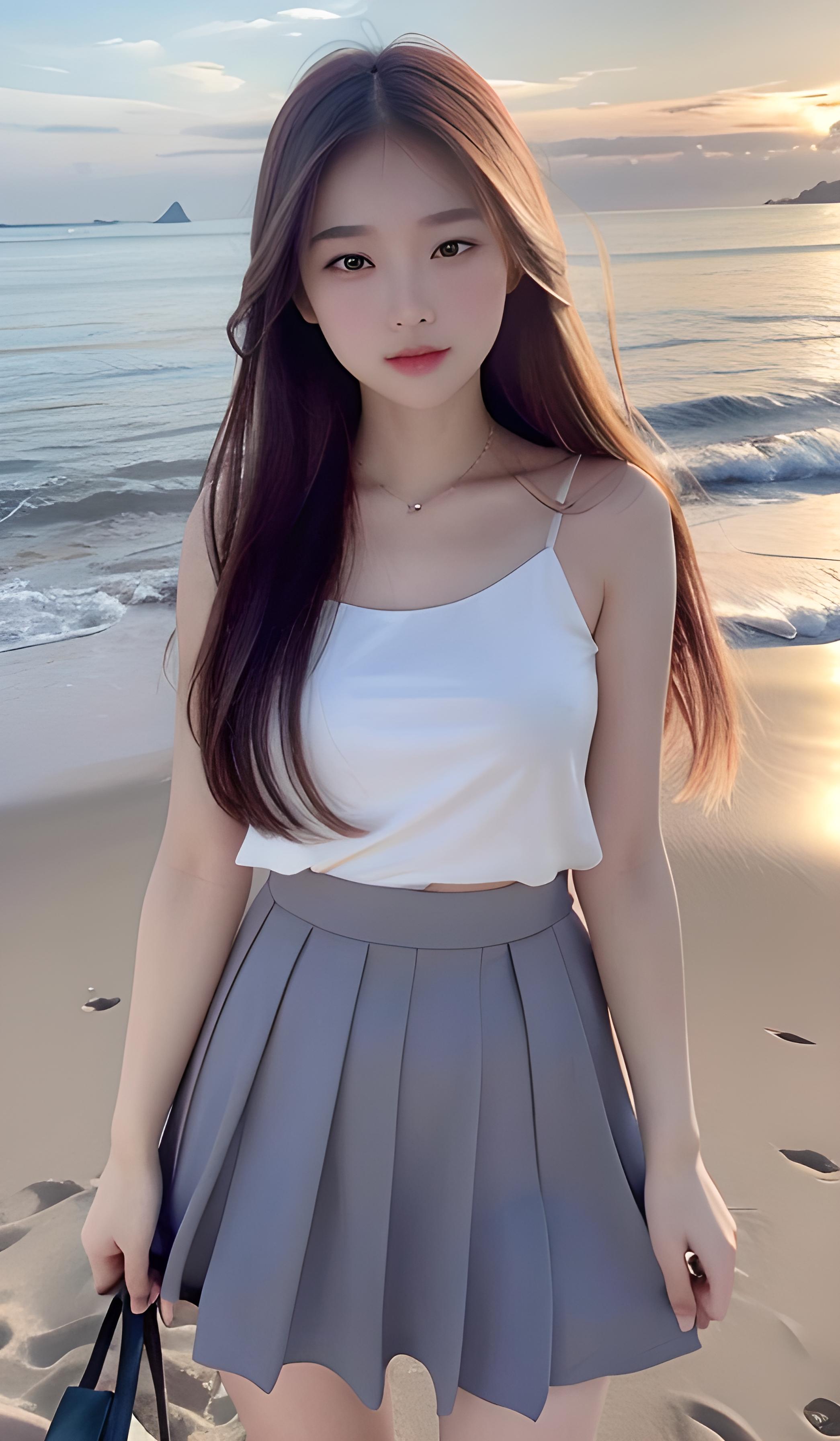 海滩美少女