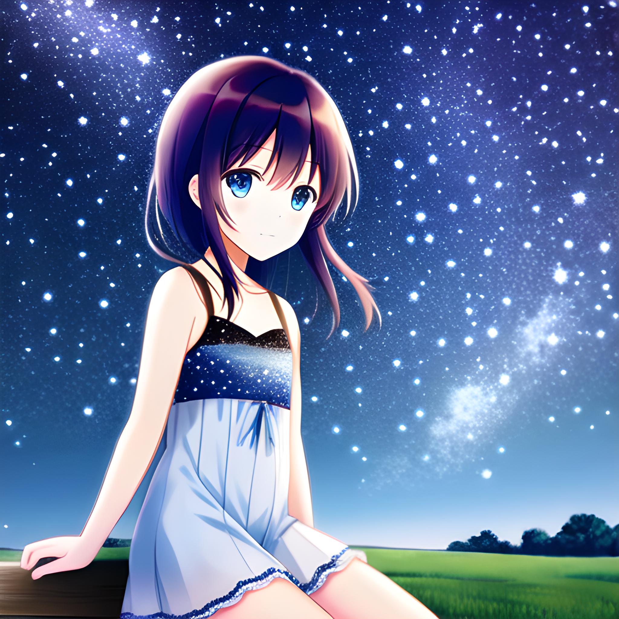 星空下的女孩