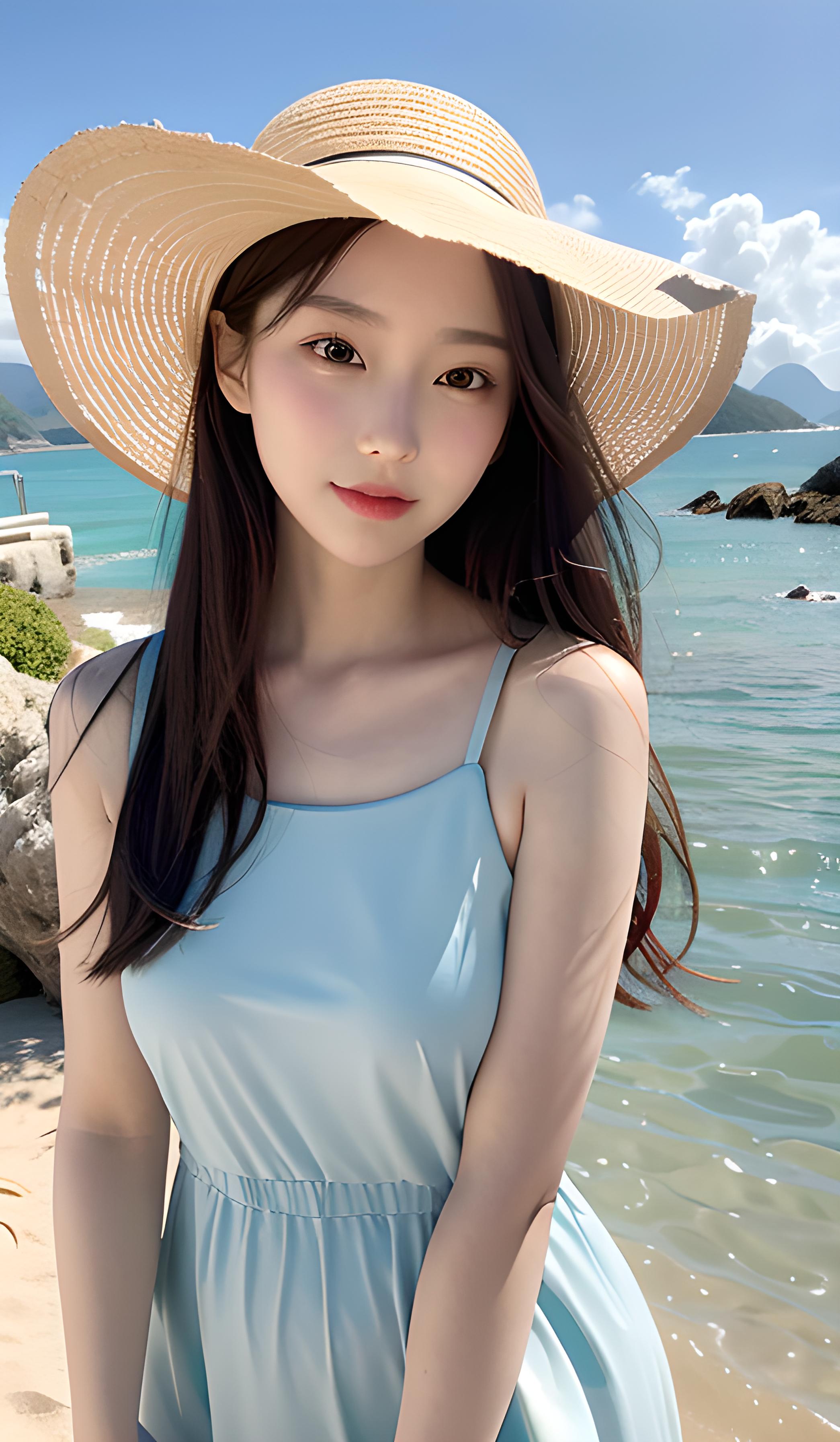 海边美女