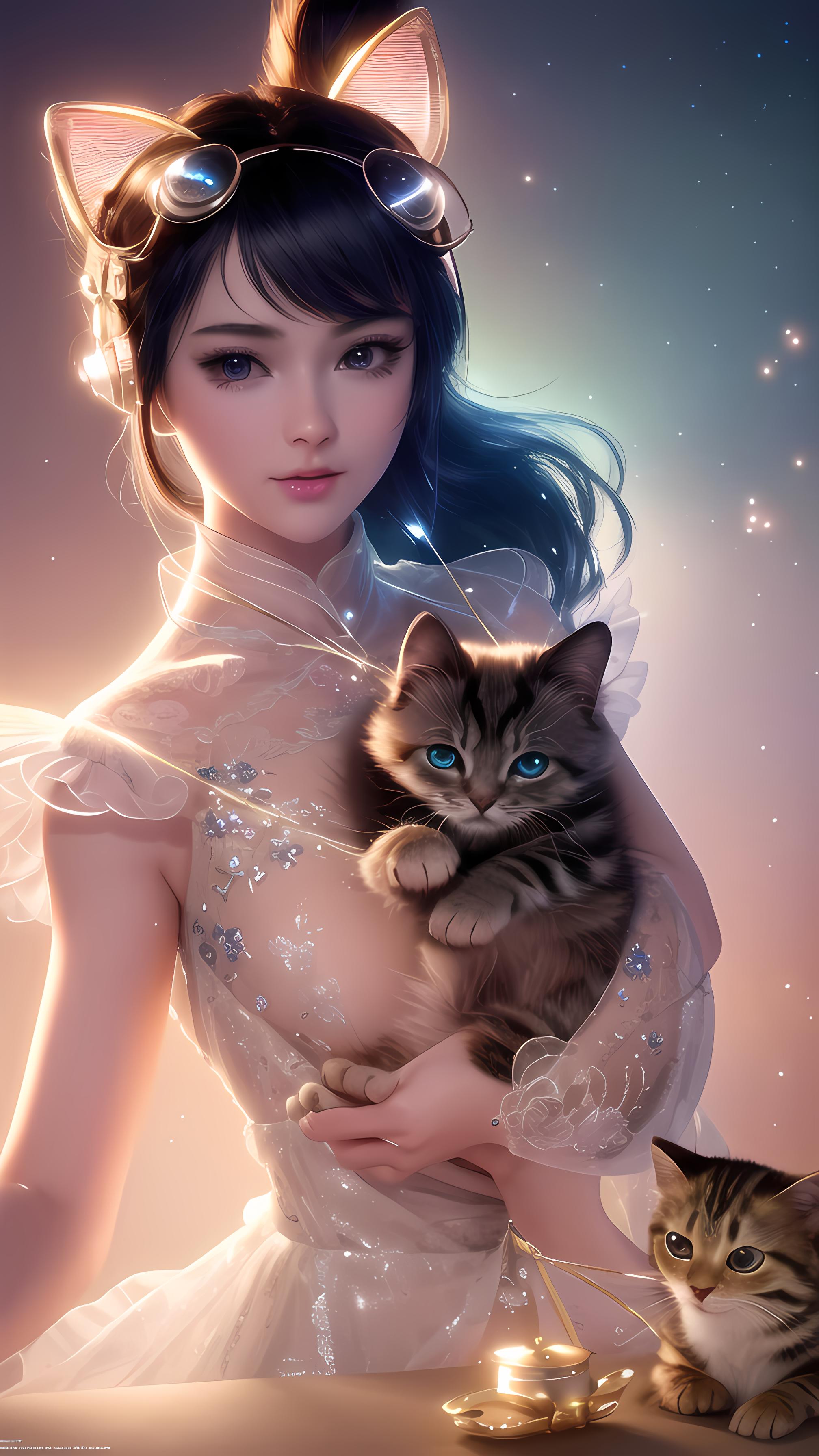 美女与猫