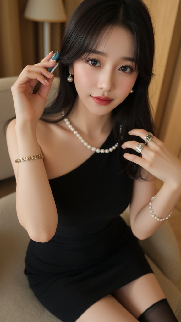 珍珠项链女孩
