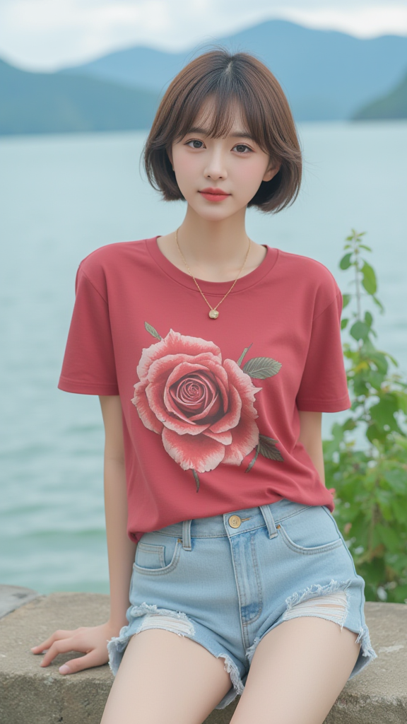 破洞牛仔裤女孩
