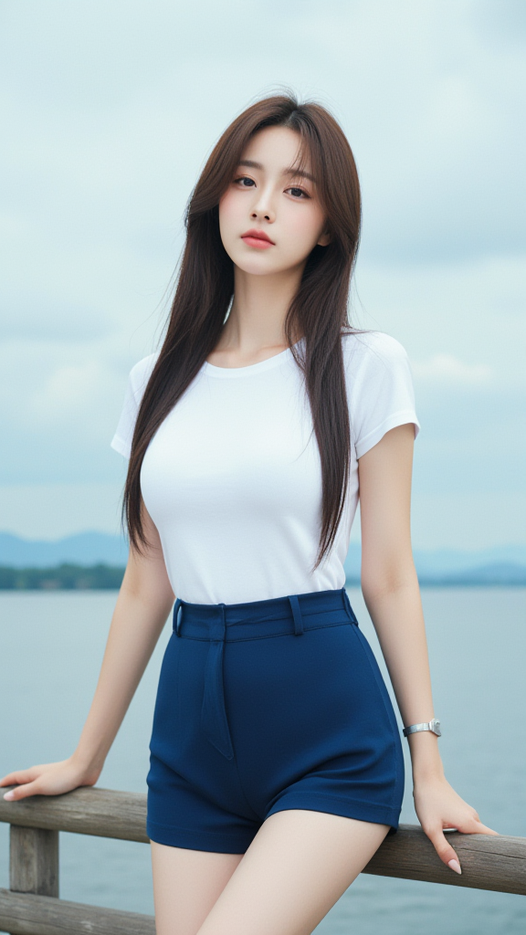 河边女孩