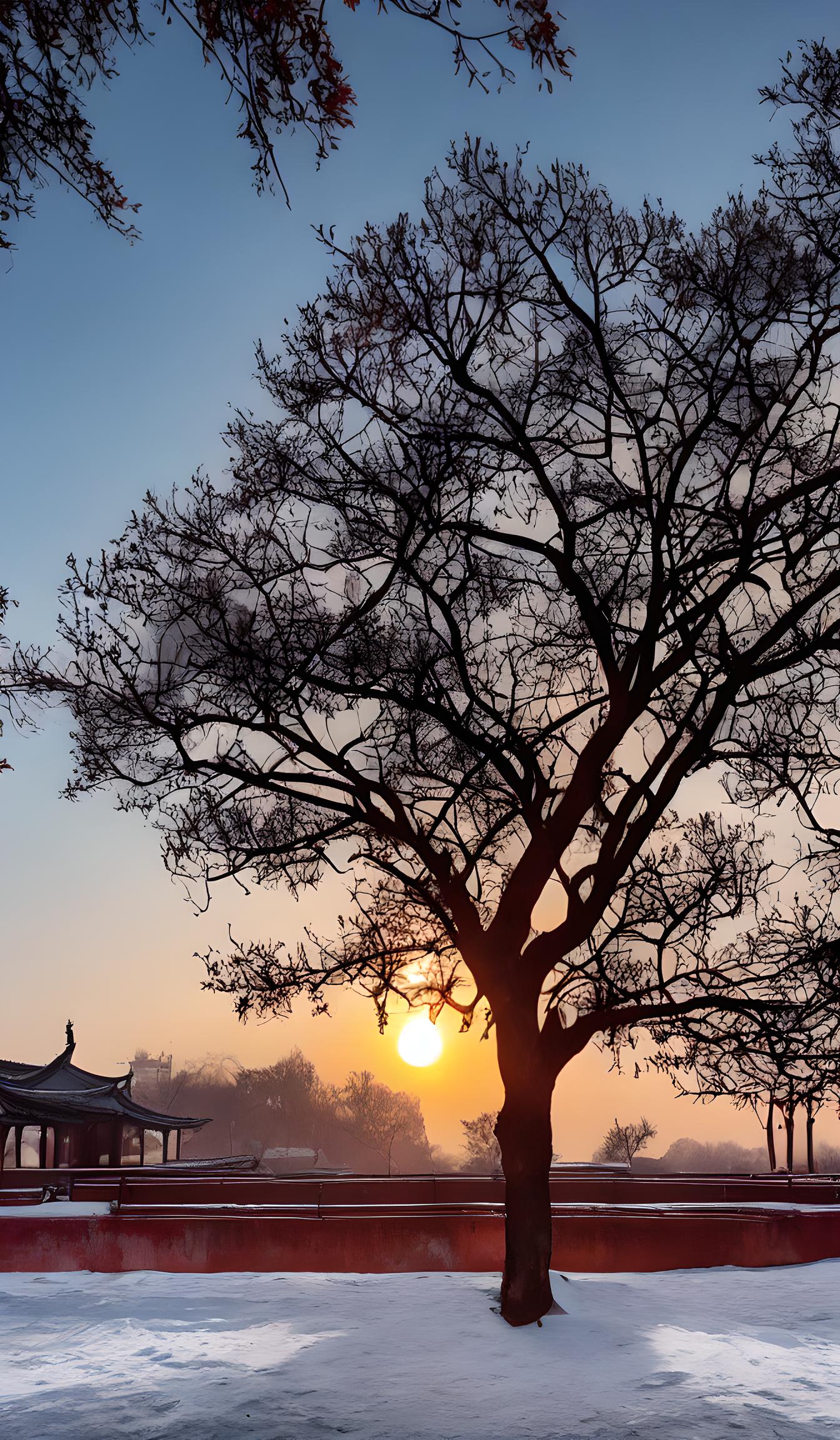 夕阳院落