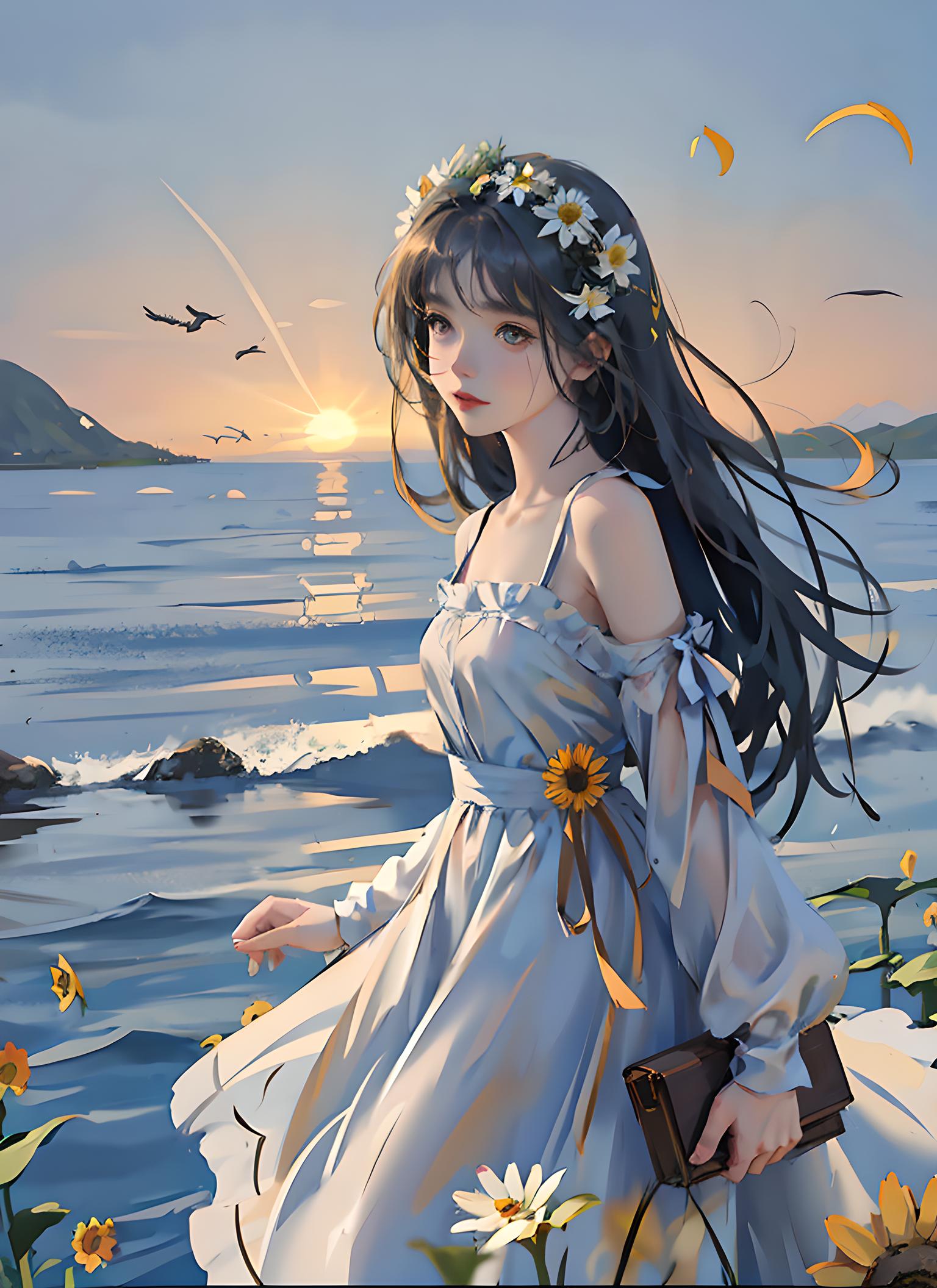 海边美少女