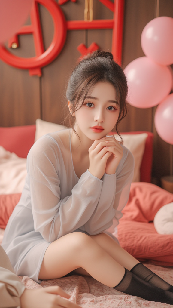 丸子头女孩