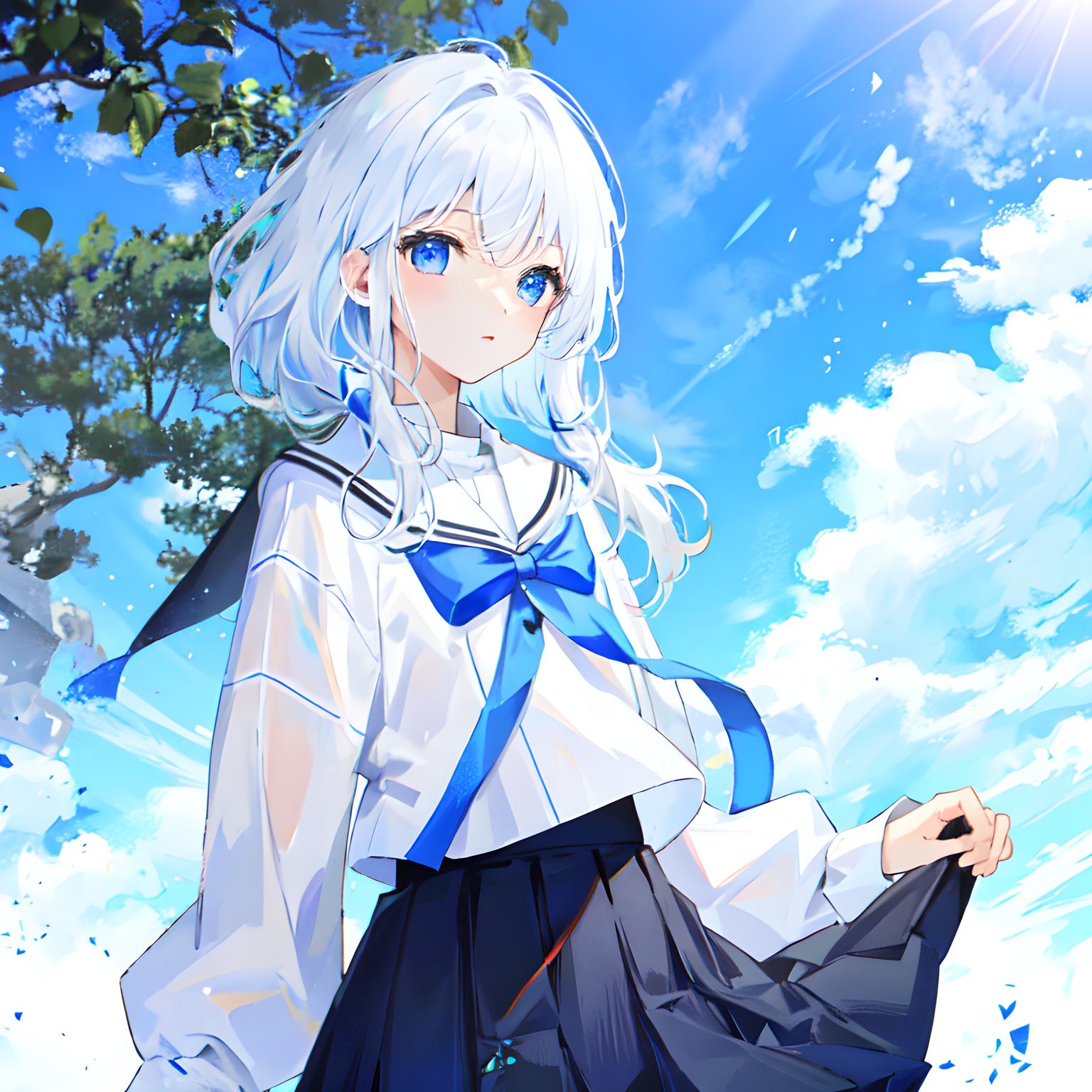 白头发少女