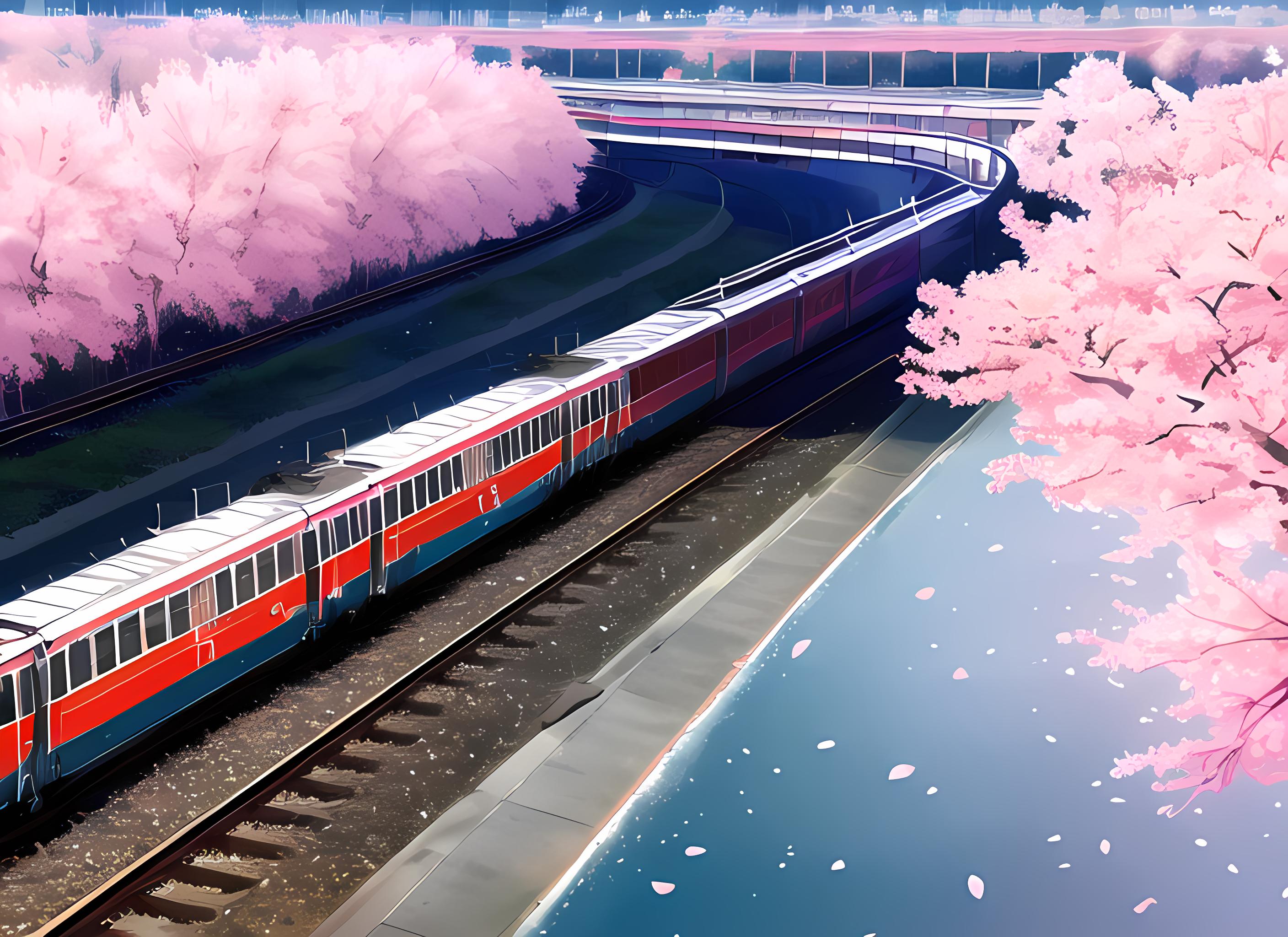 开往樱花的火车