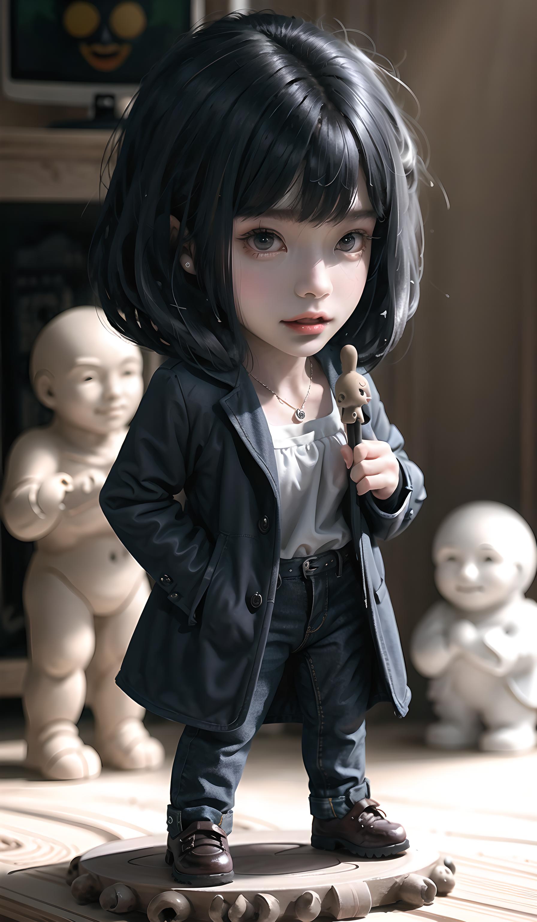 褐色牛仔裤