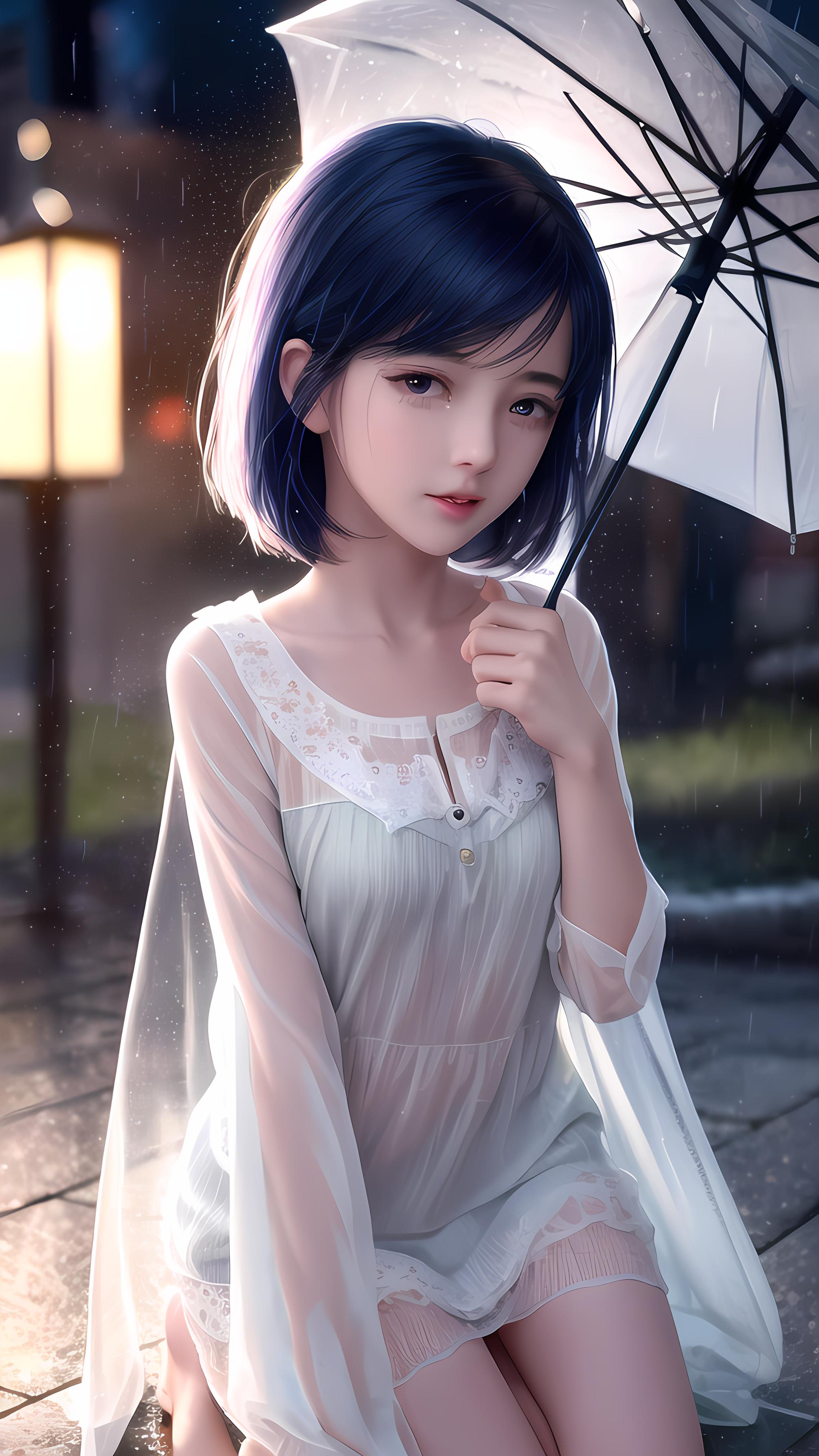 雨中女孩