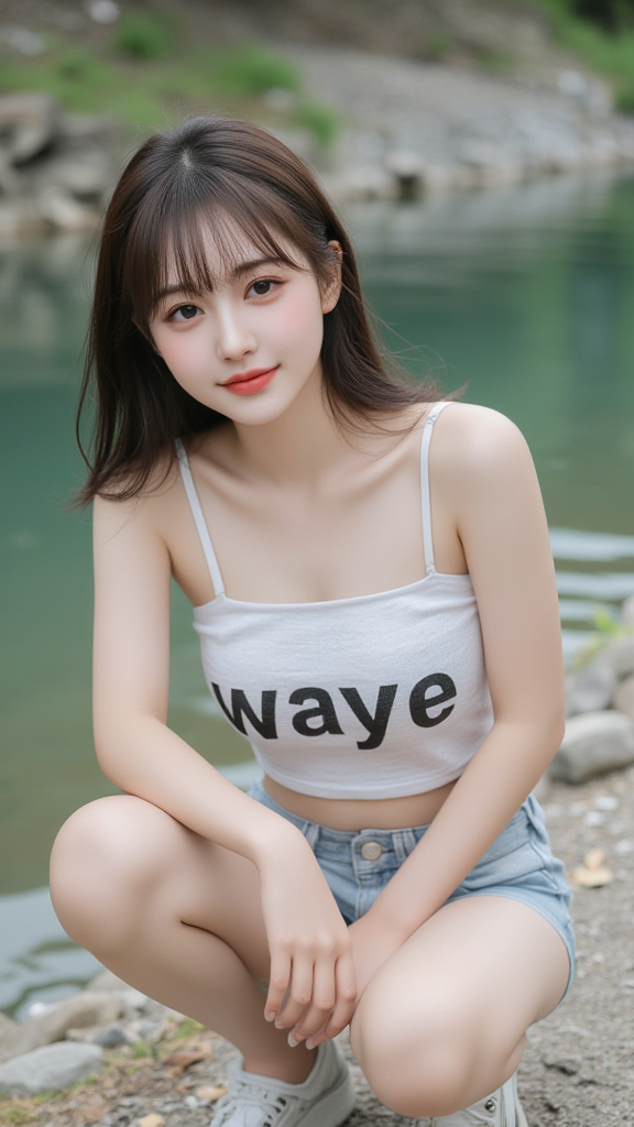 河边女孩