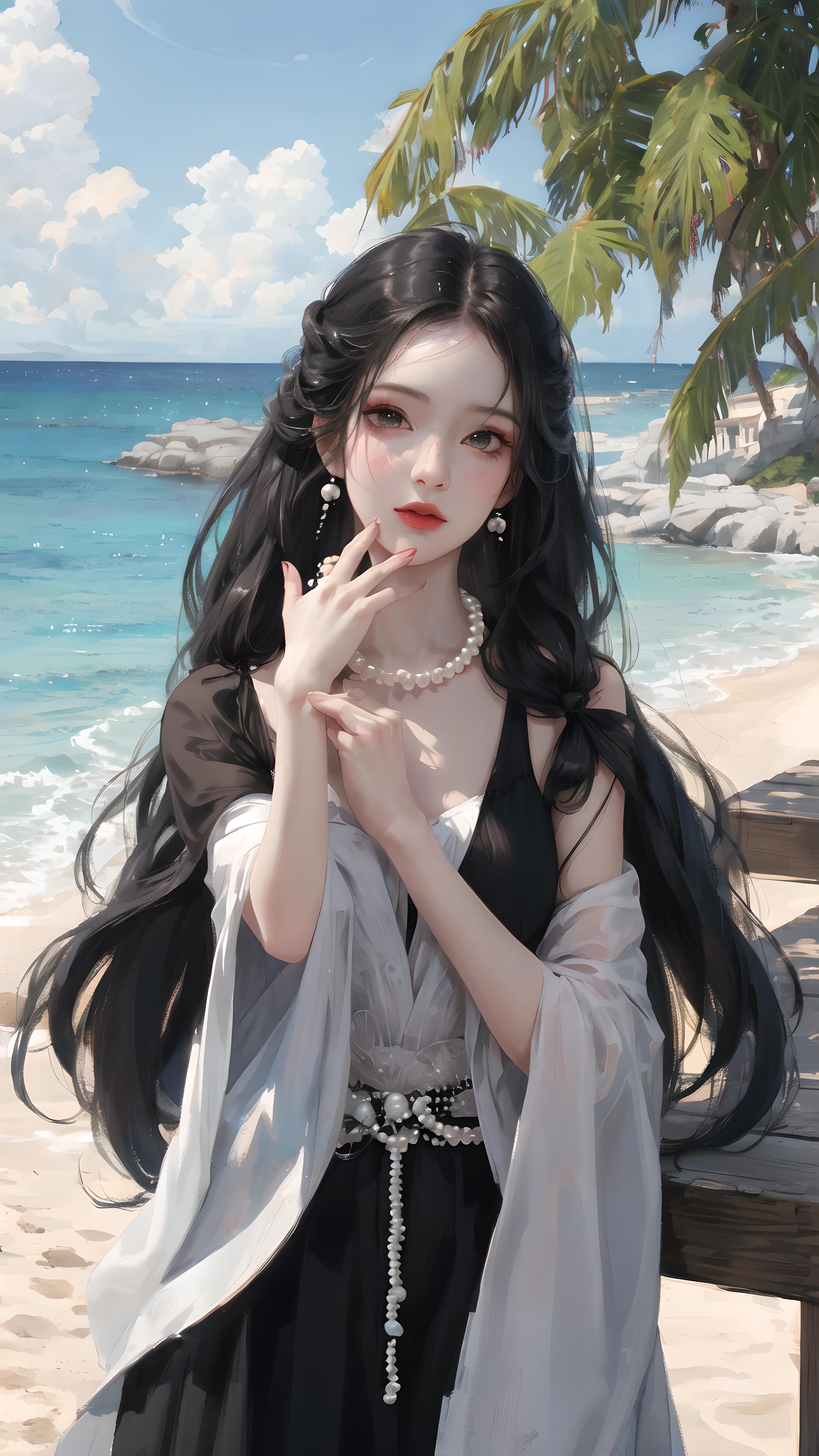 海边美女