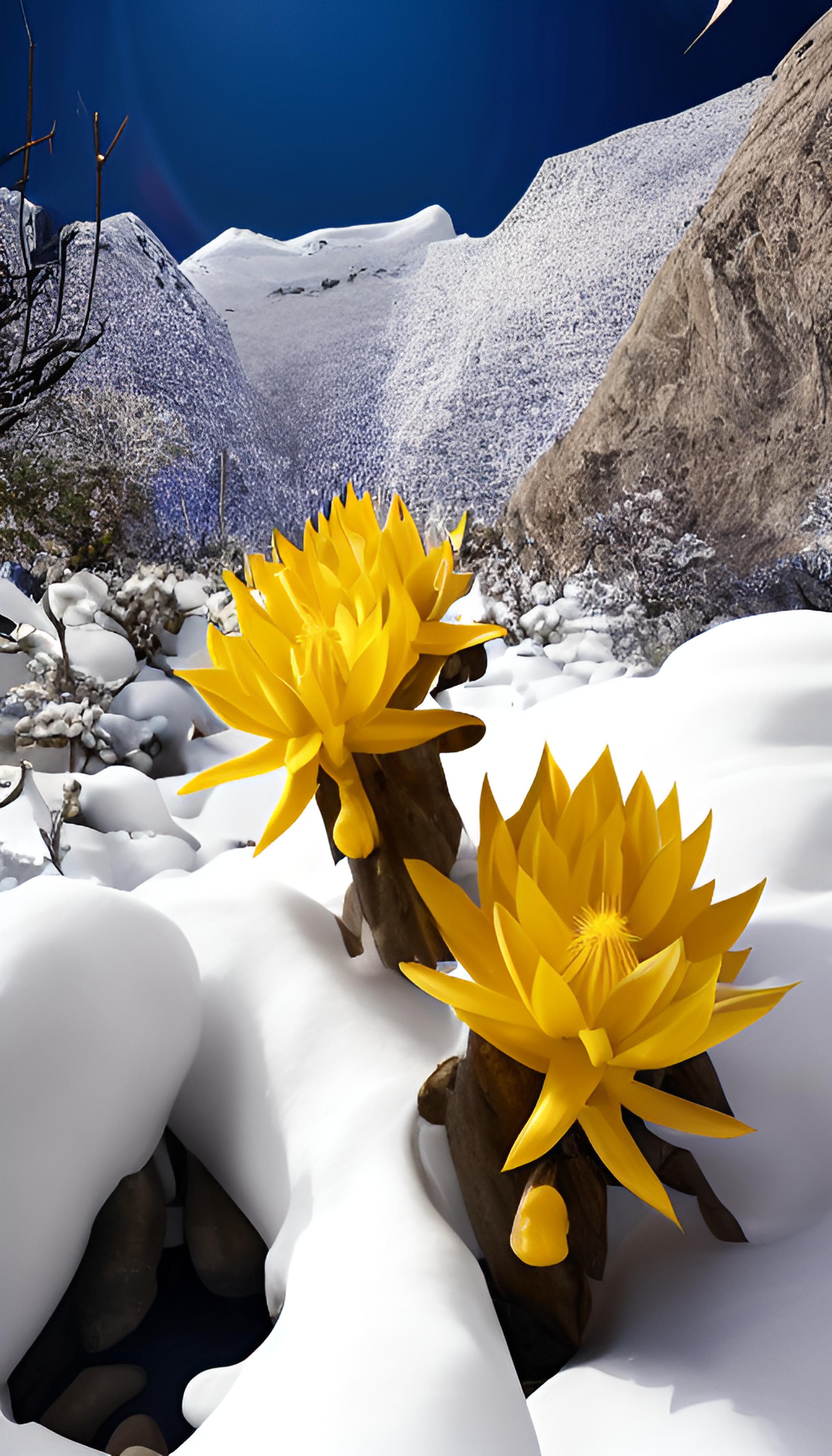 雪景昙花