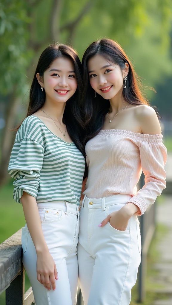 河边散步