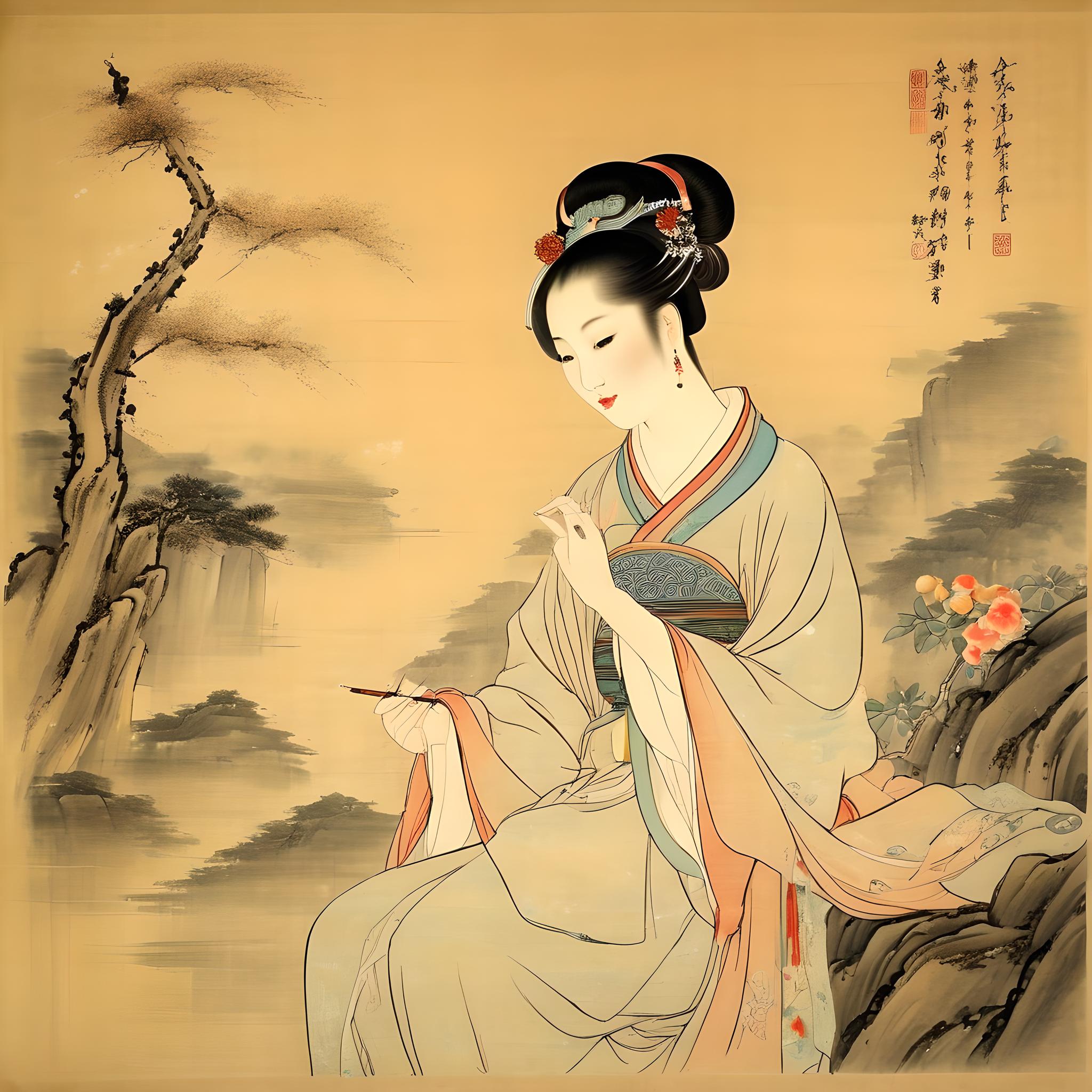 中国古画上的美女