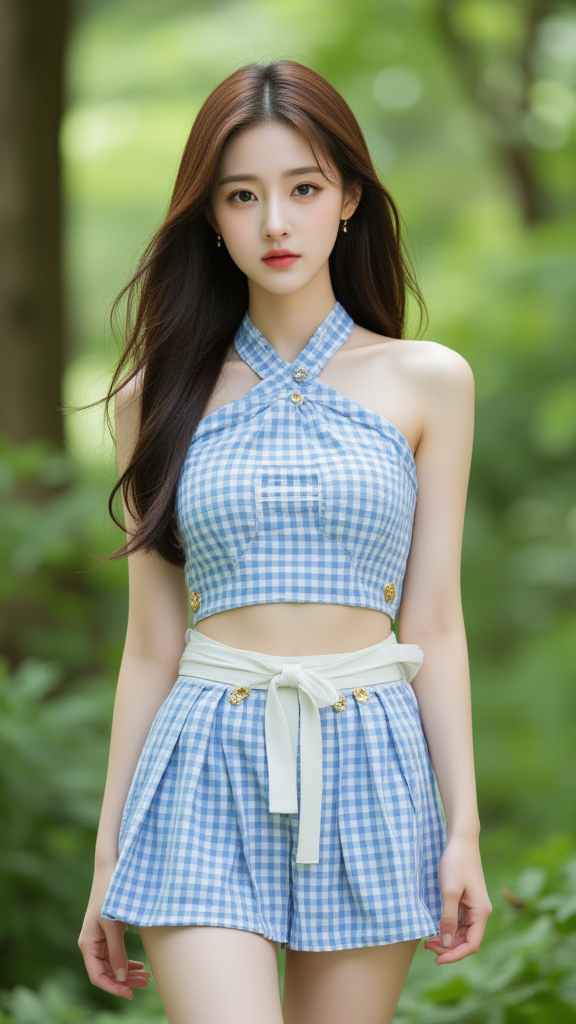 格子裙女孩