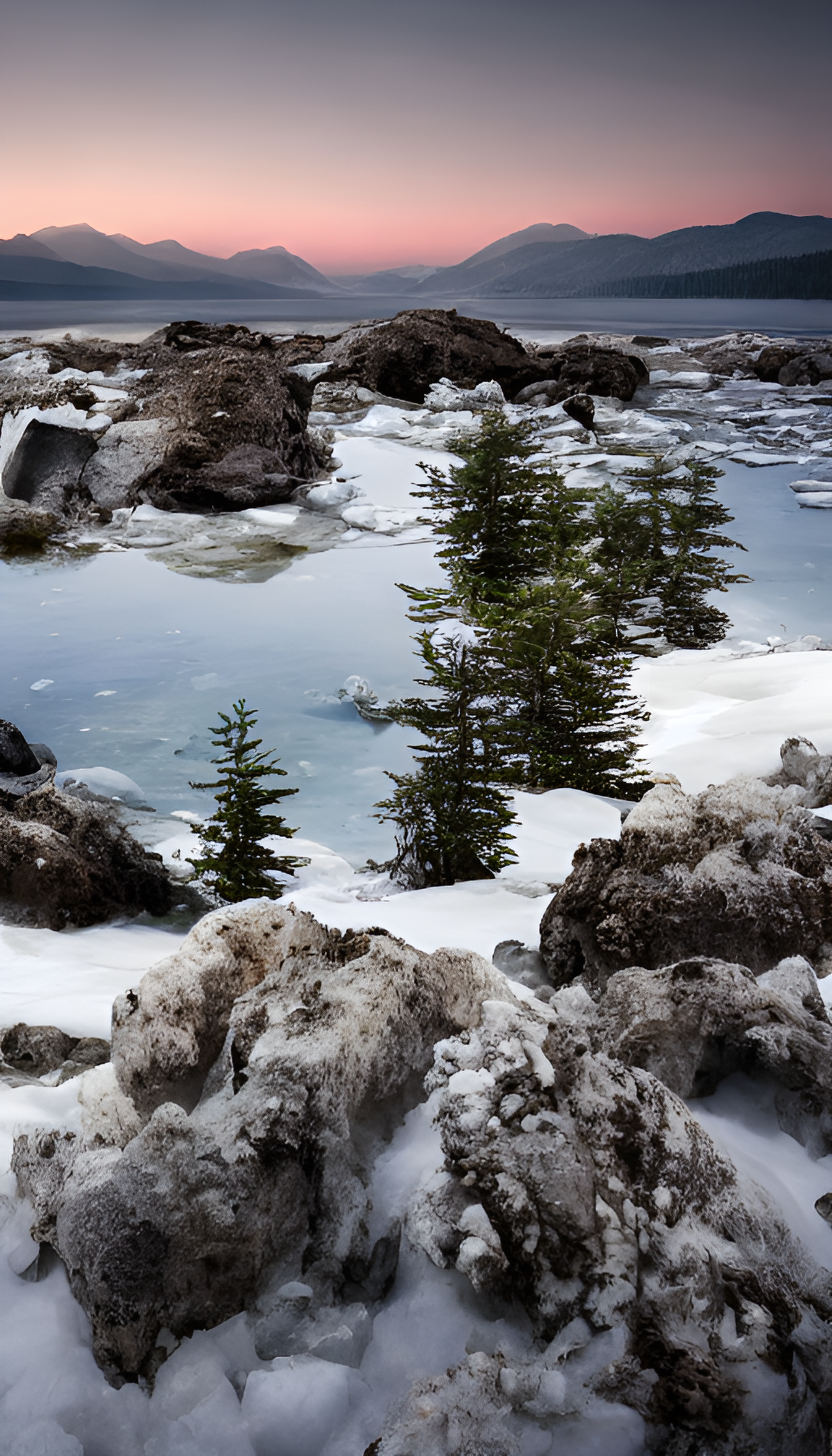 雪与湖泊