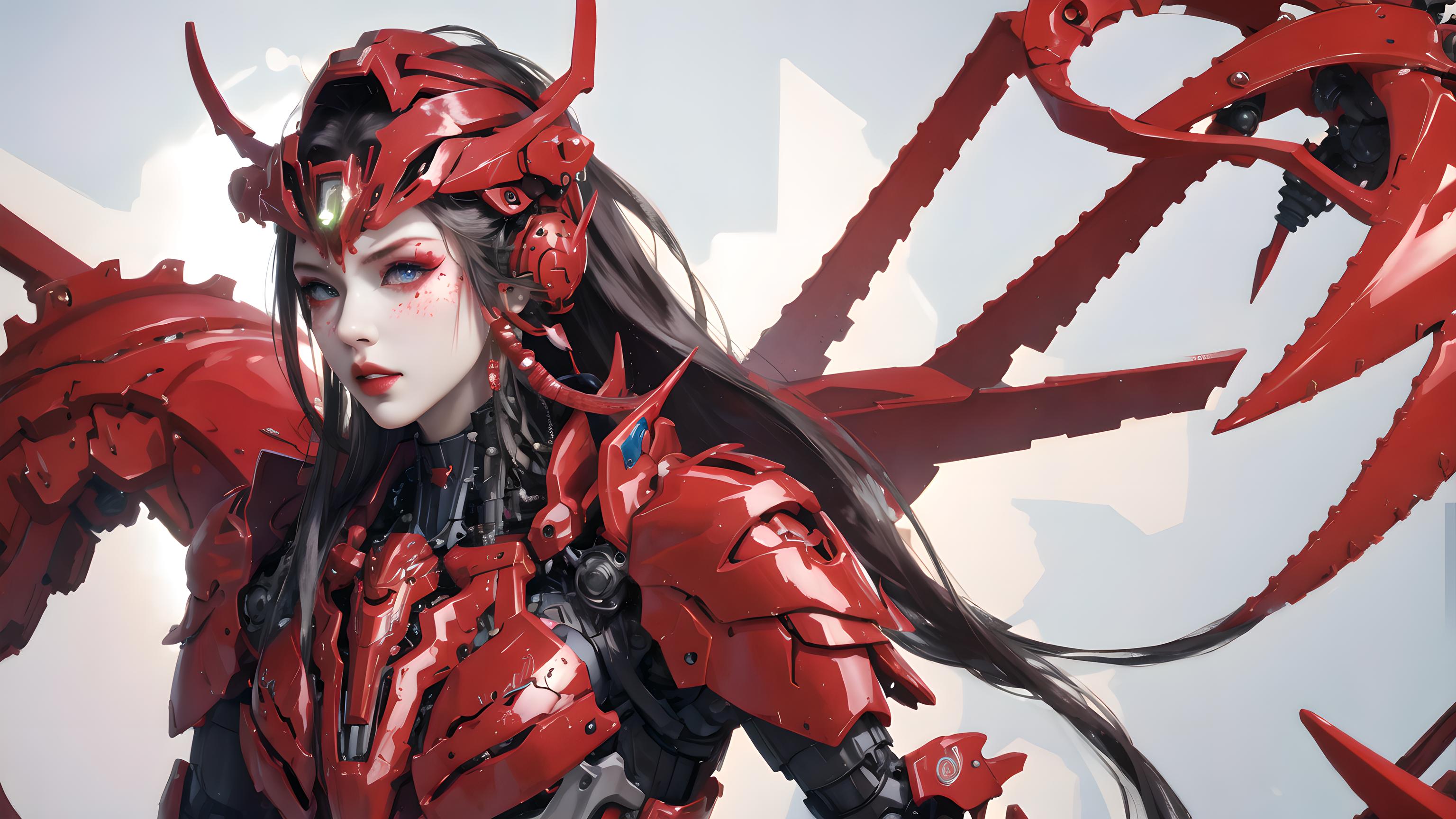 红衣女战士