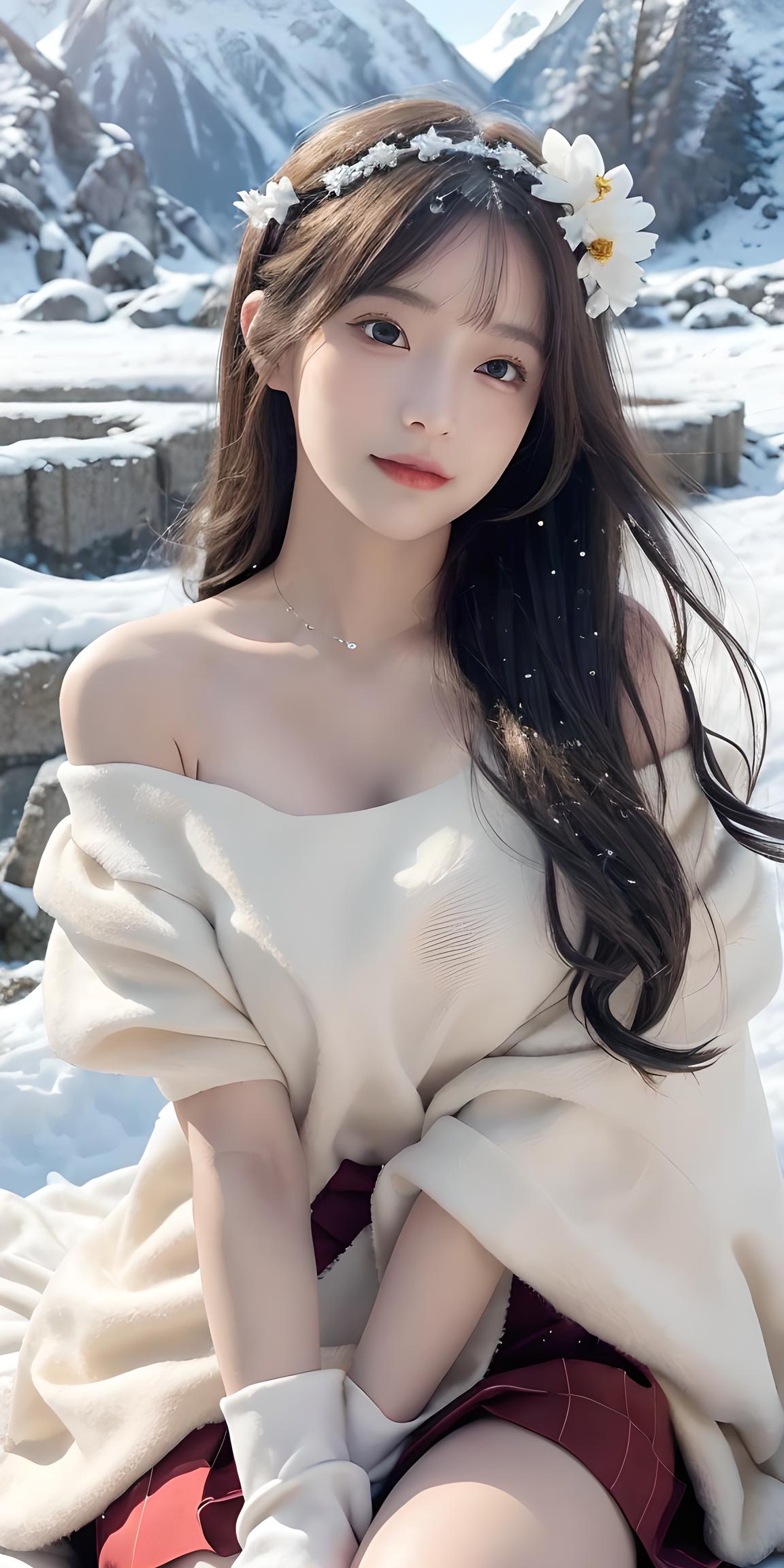 雪地小姐姐