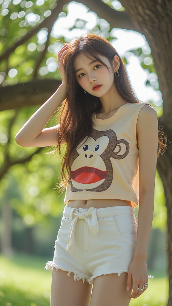 树林里的女孩