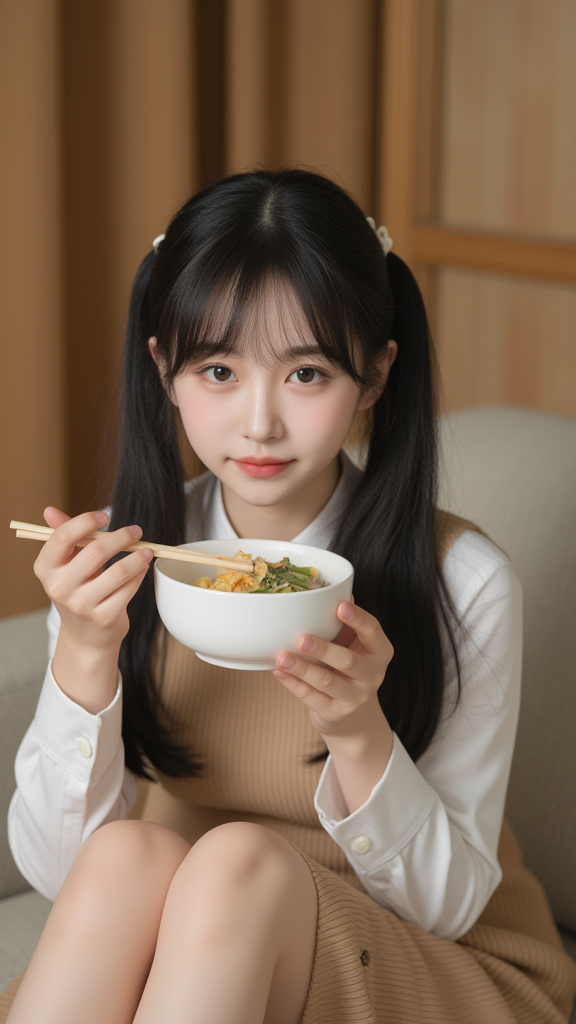 吃饭的女孩