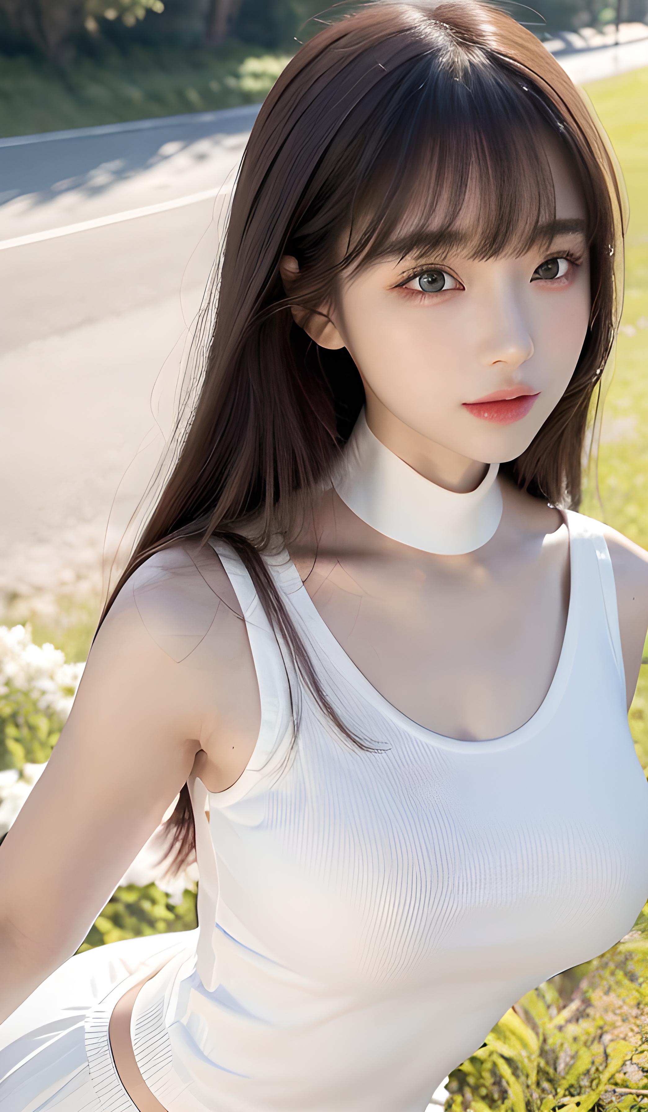 白衣美少女