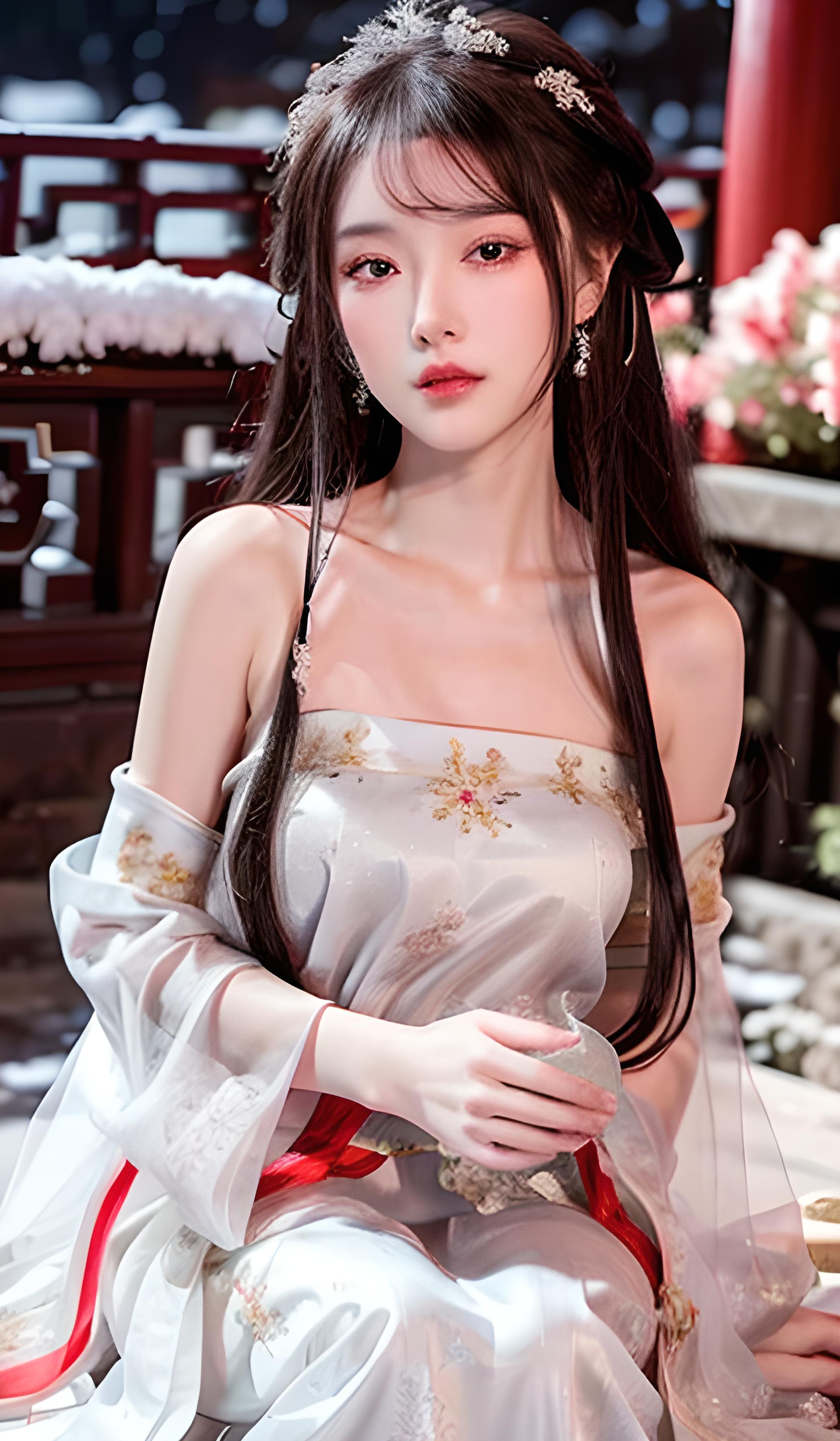 汉服女神，稳定出图，一键同款