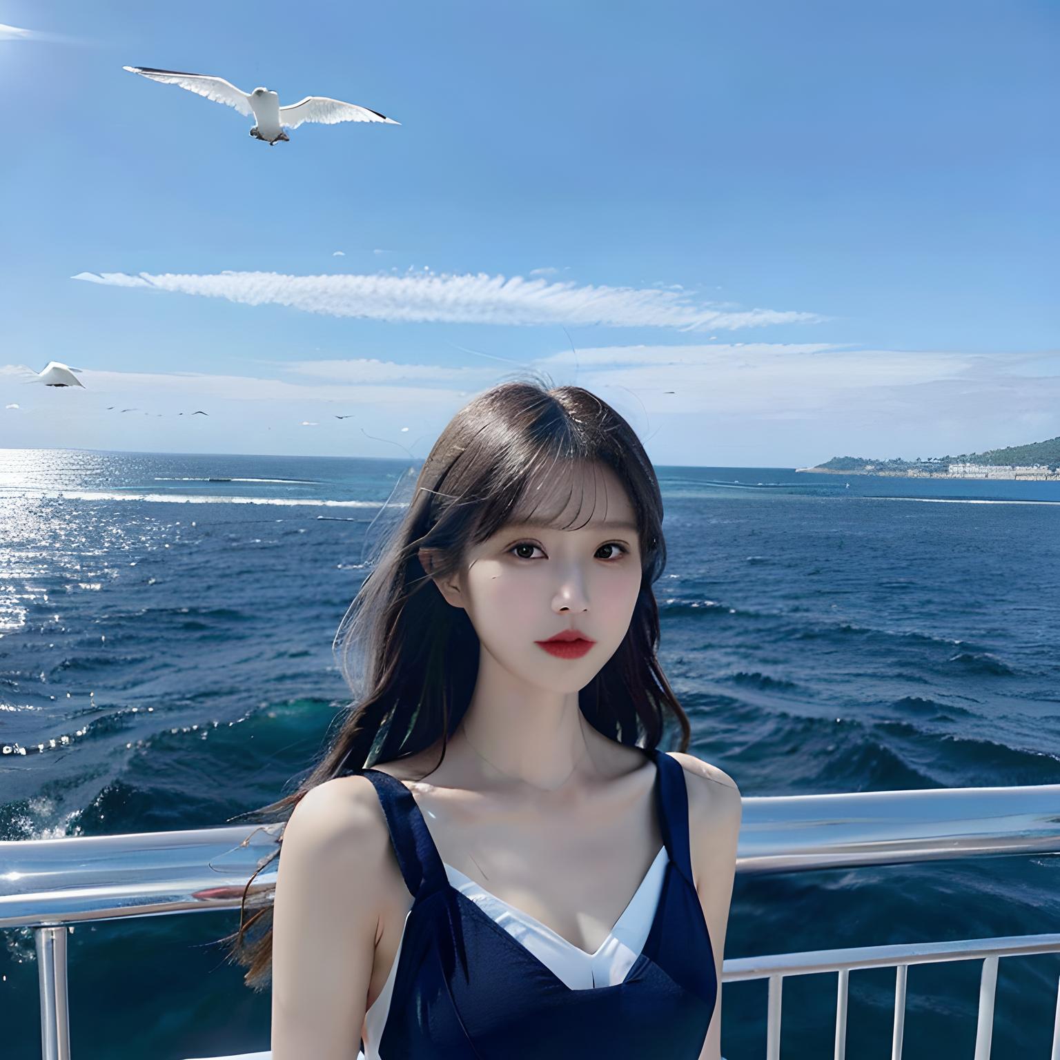 海边美女