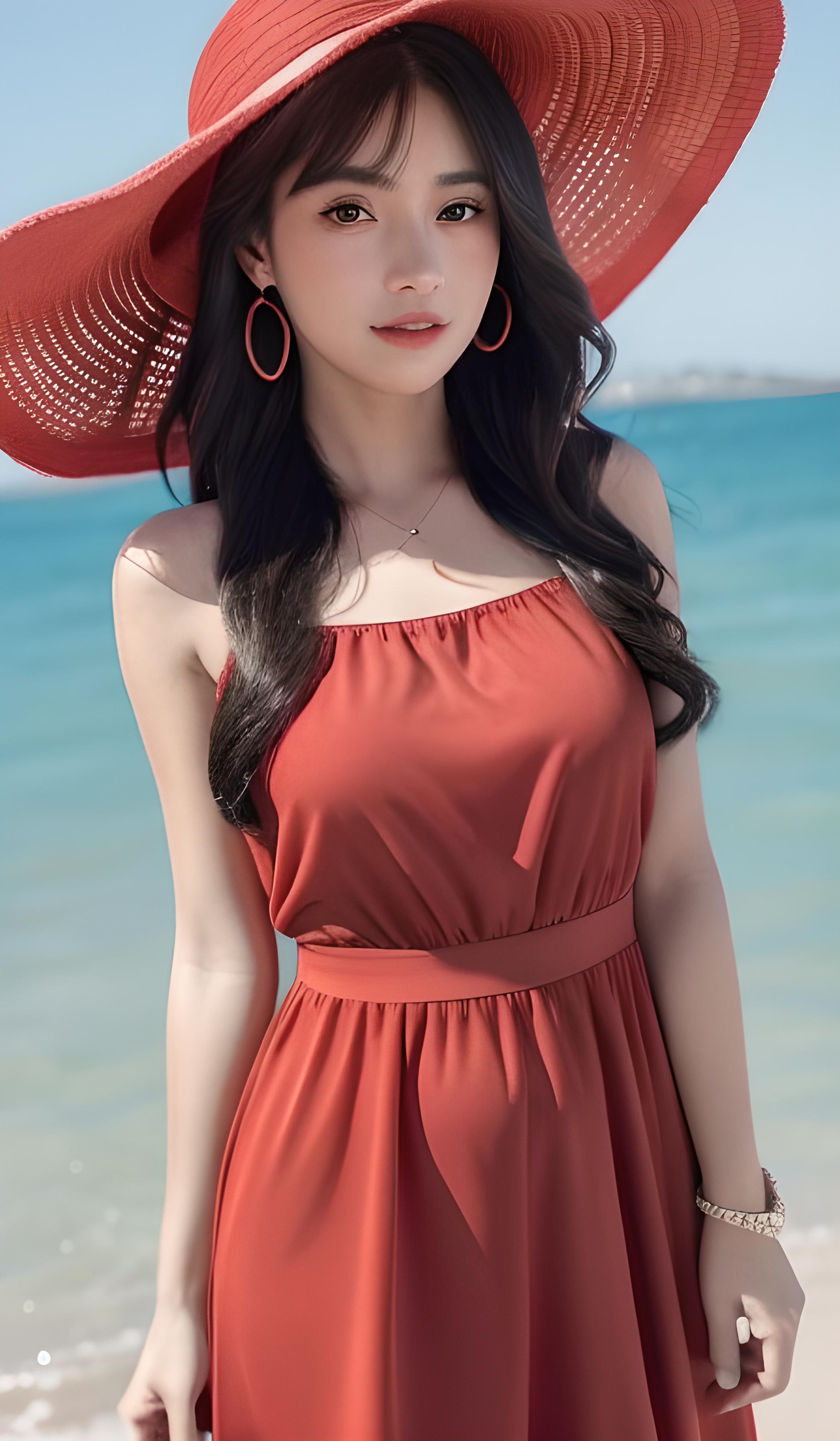 海边美女