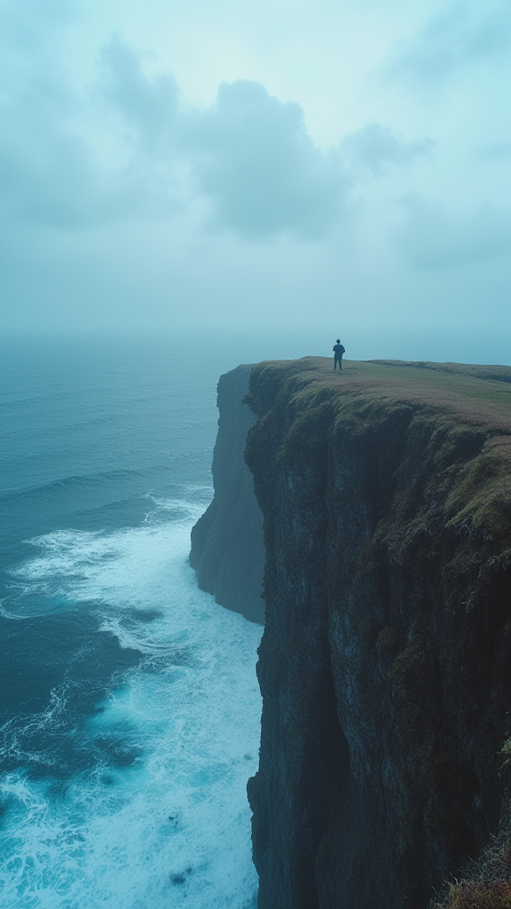 悬崖大海