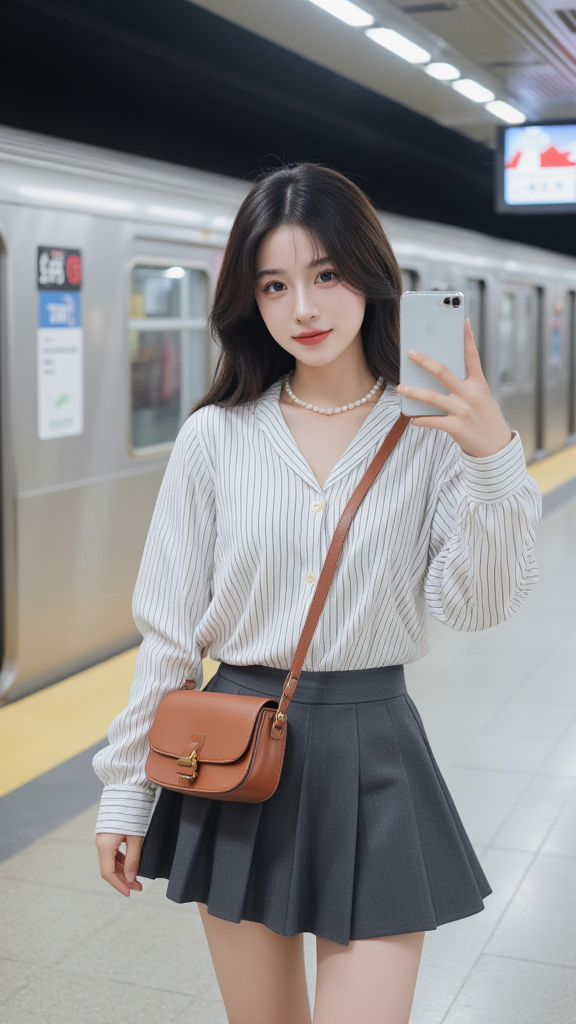 地铁站女孩