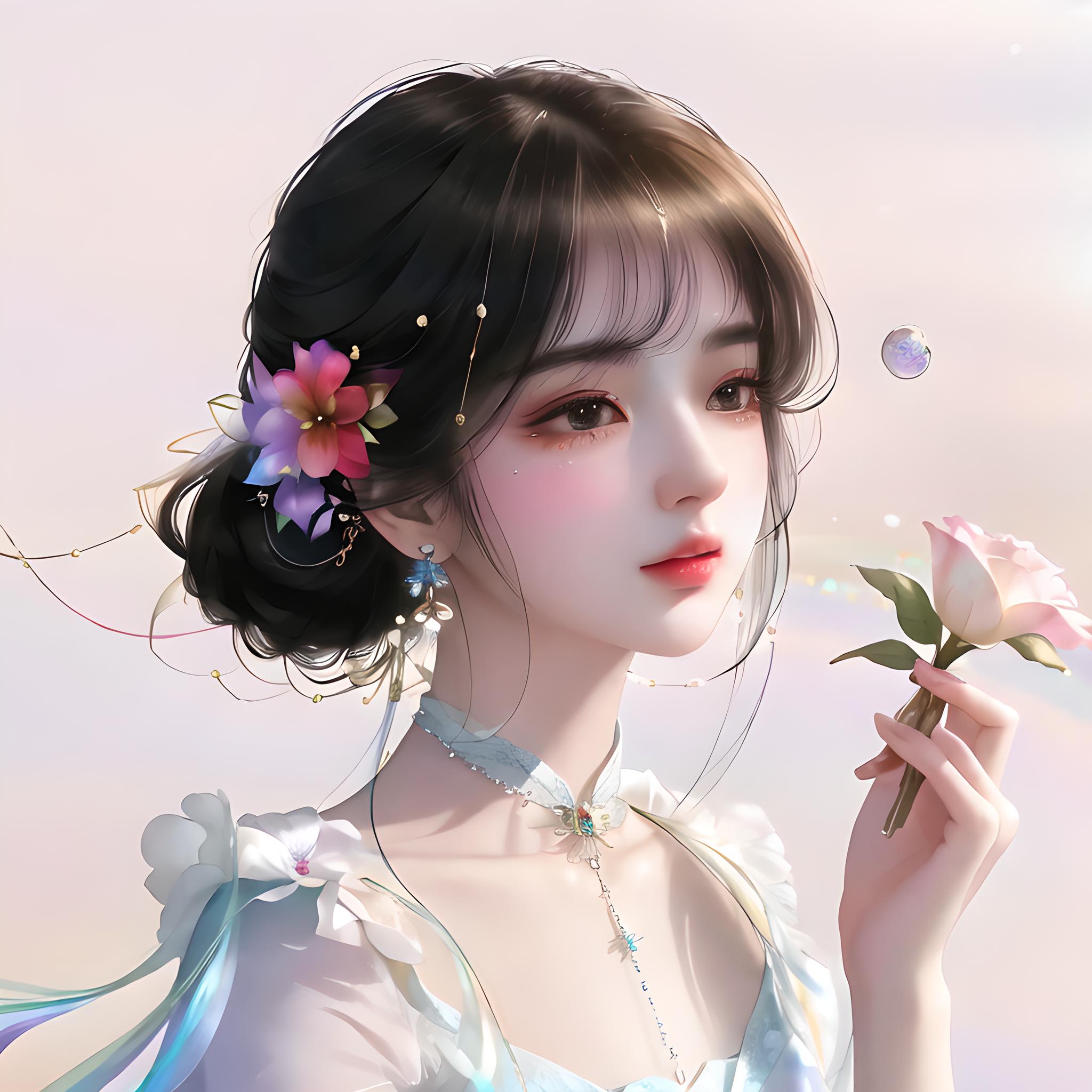 鲜花粉黛少女