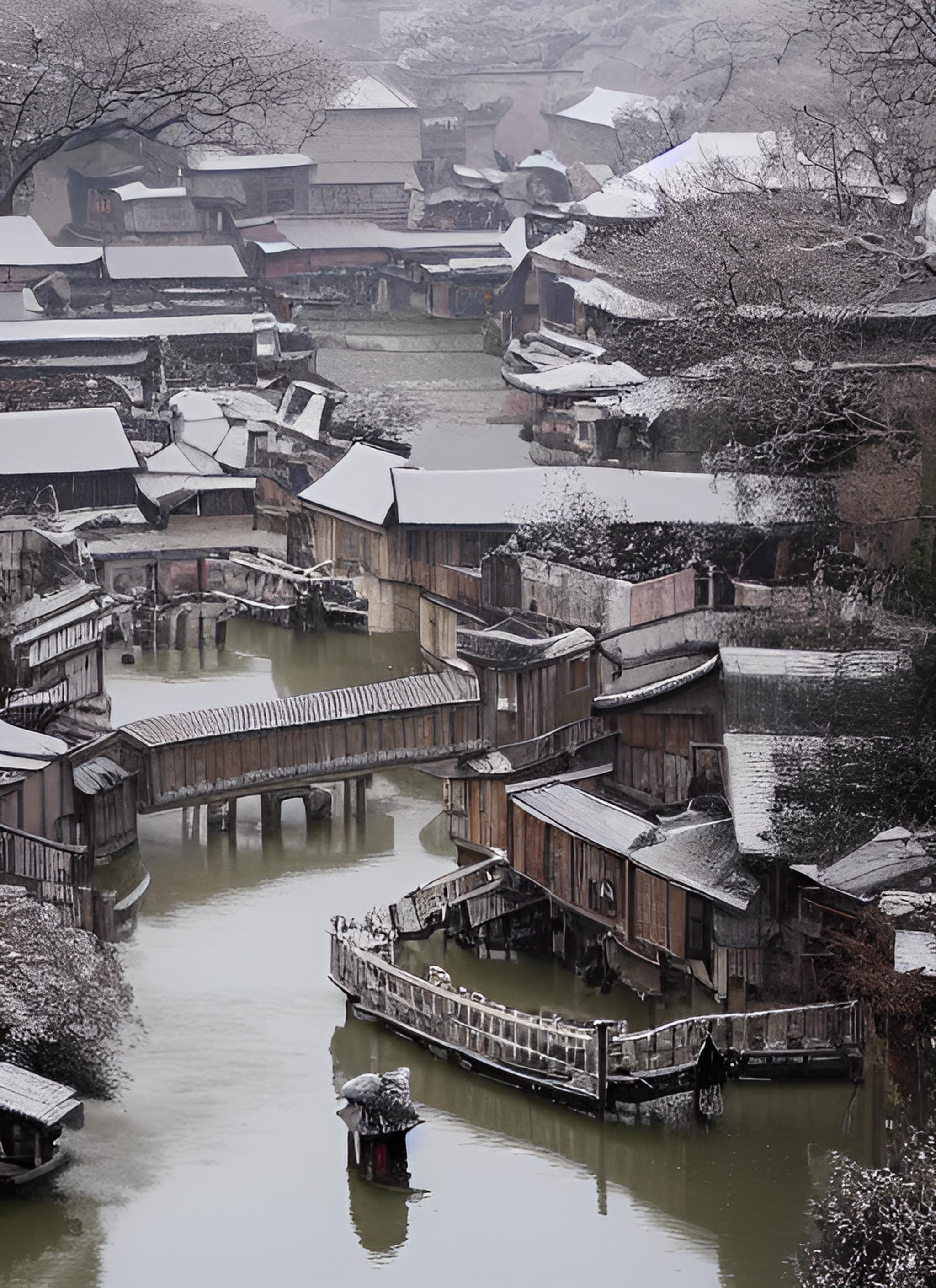 江南雪景