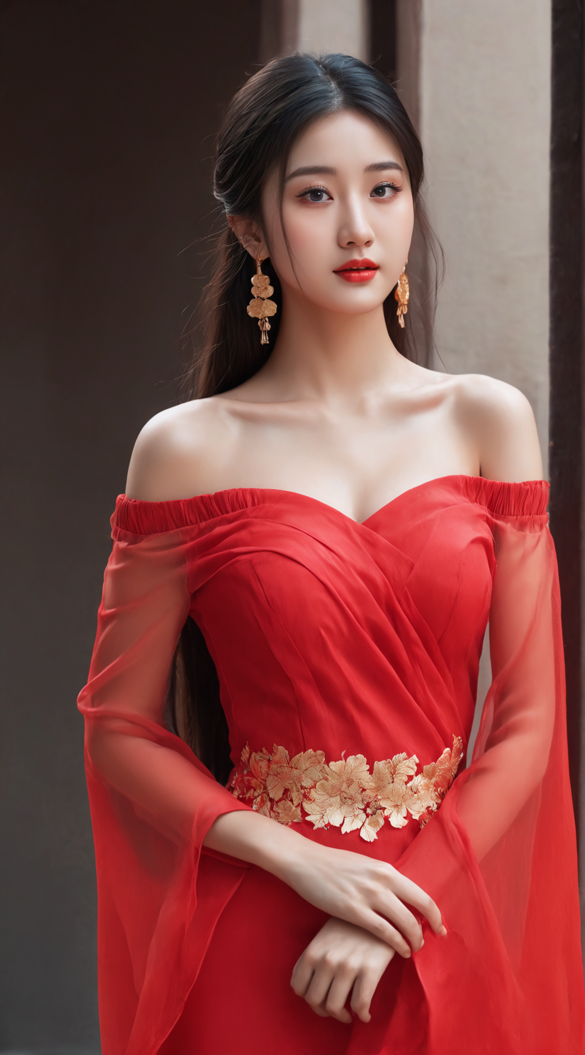 红纱裙