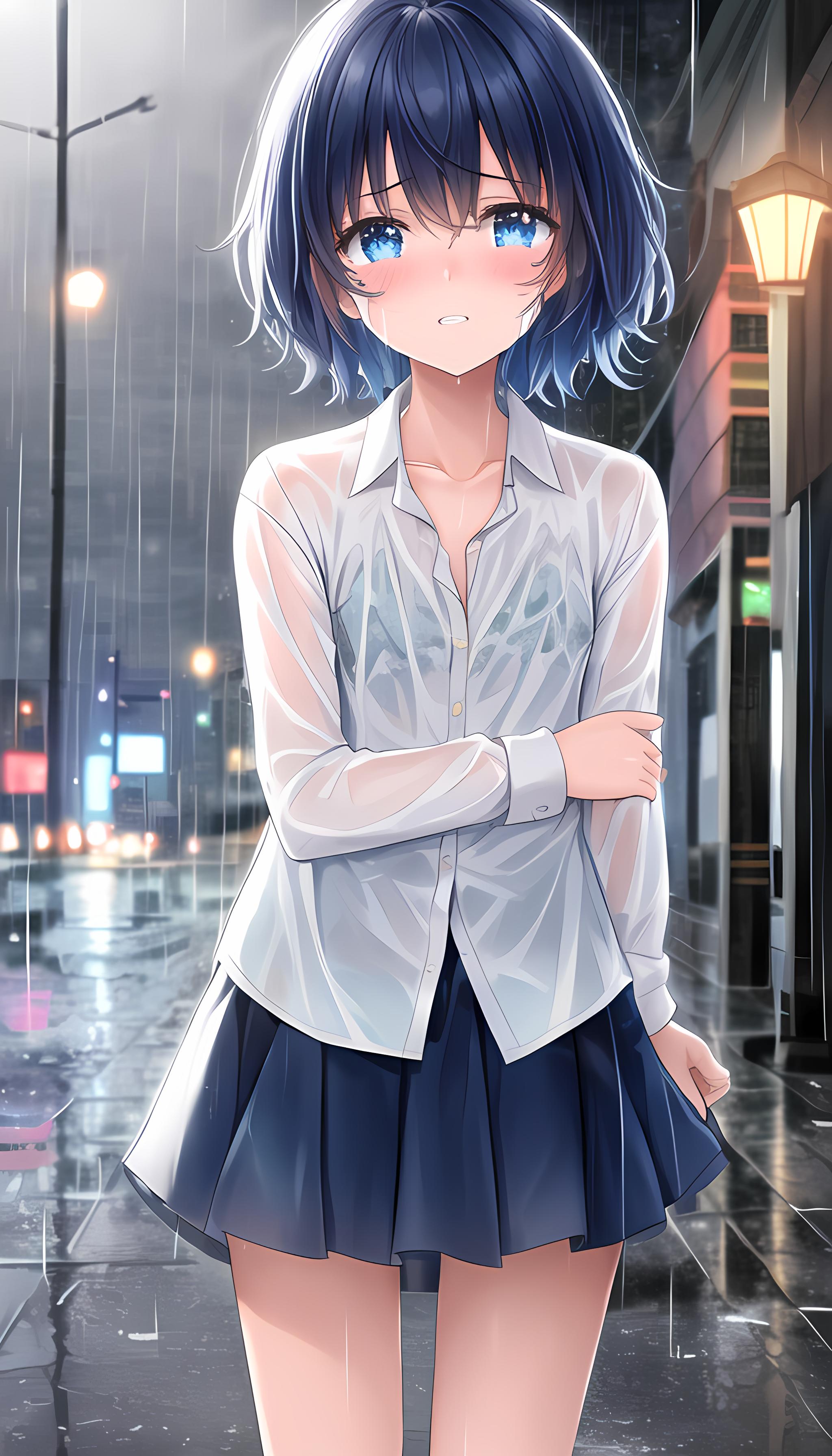 雨中少女