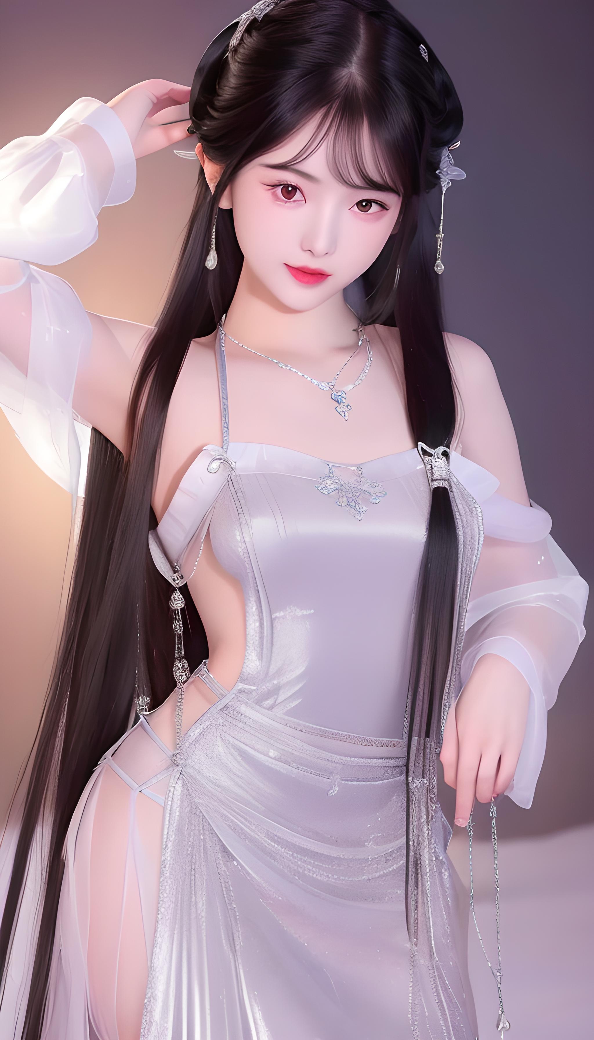 璀璨吊带丝绸系带露边裙