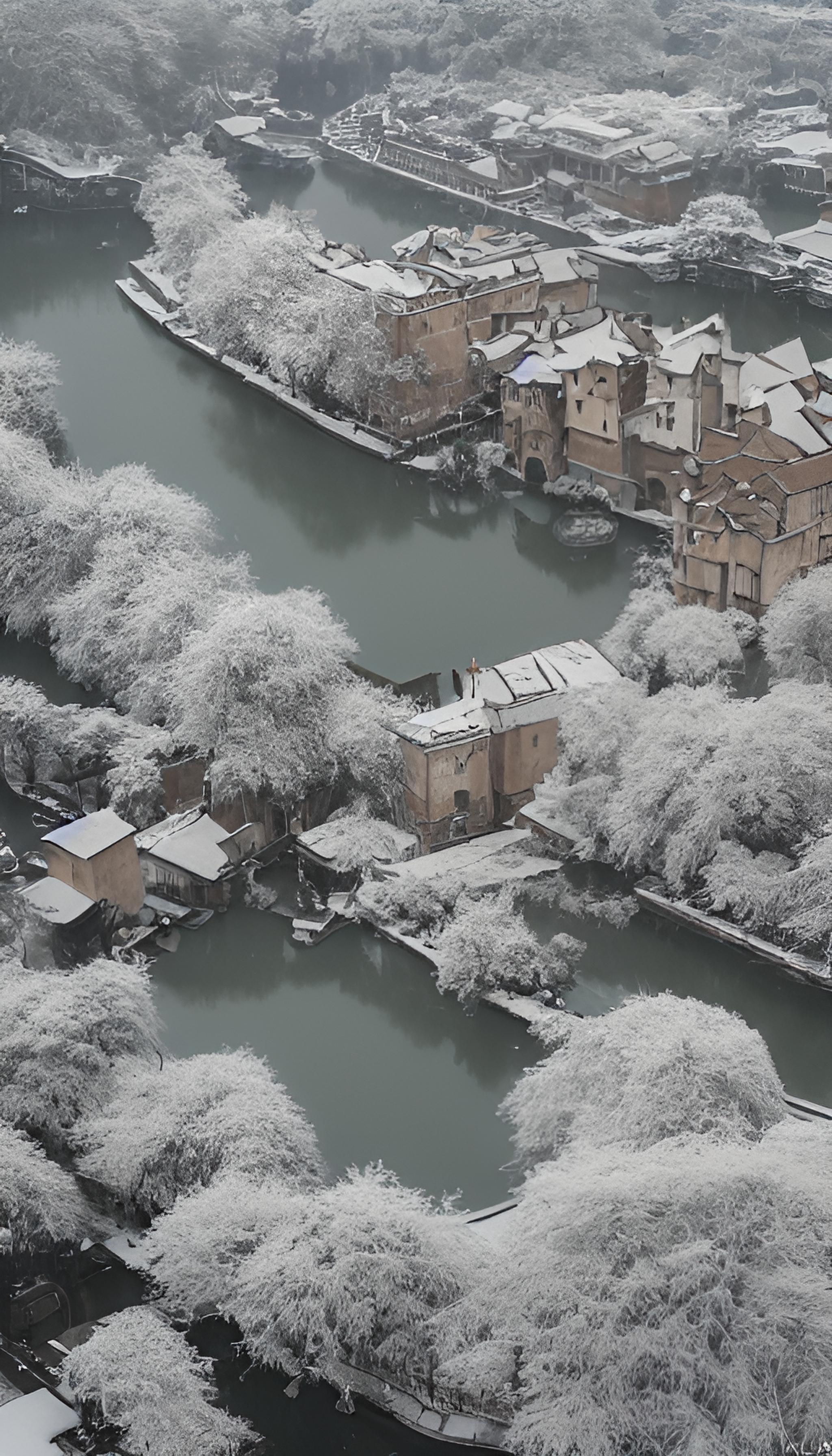 江南雪景