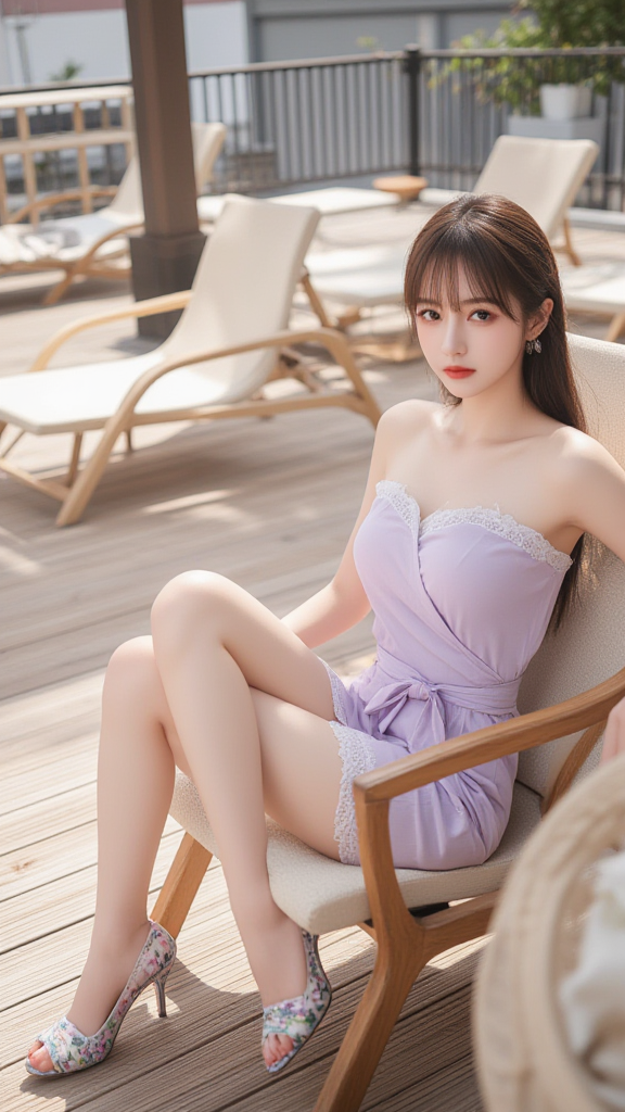沐浴阳光的女孩