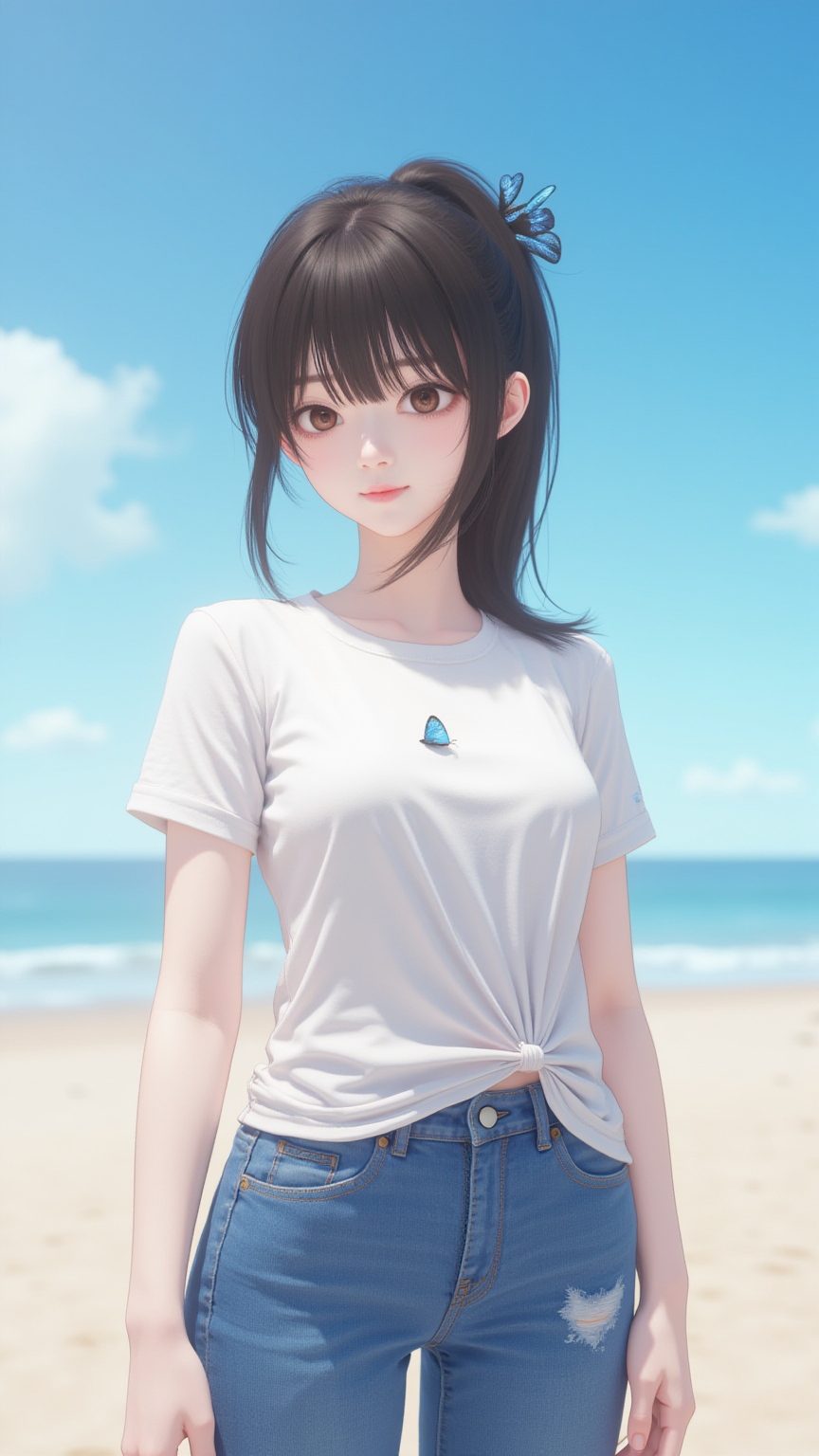 海滩美少女