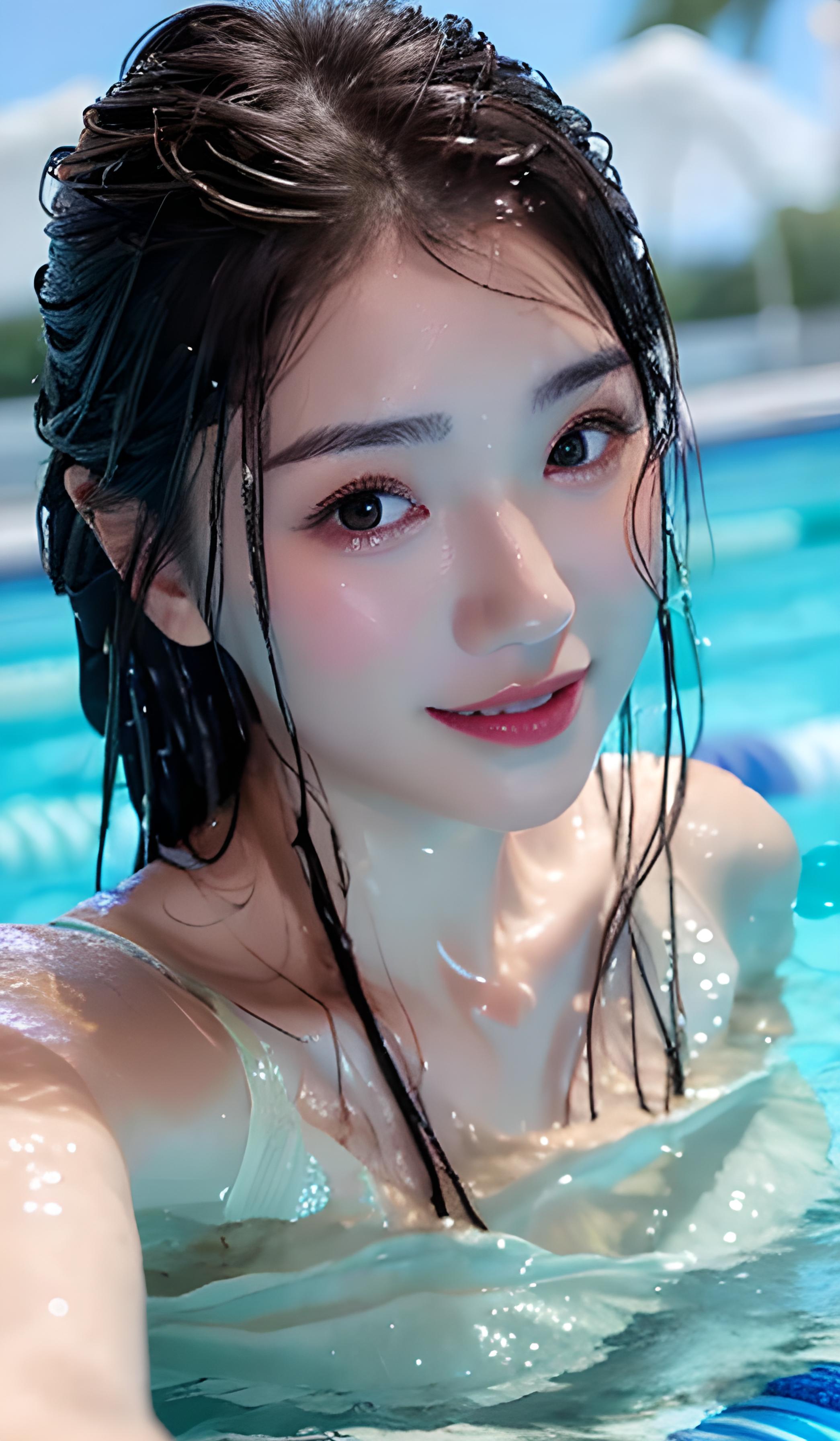 泳池美女