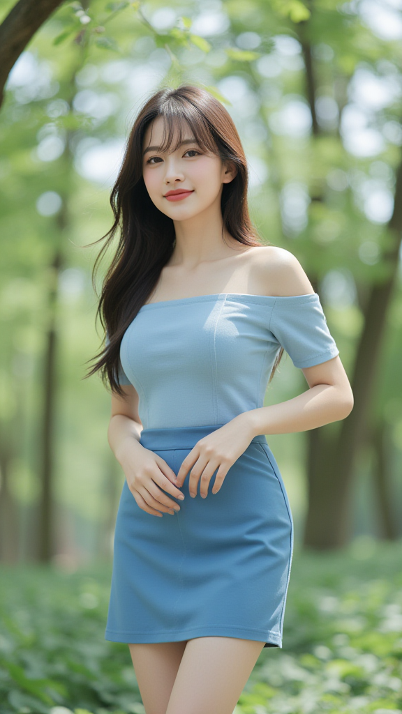 树林里的女孩