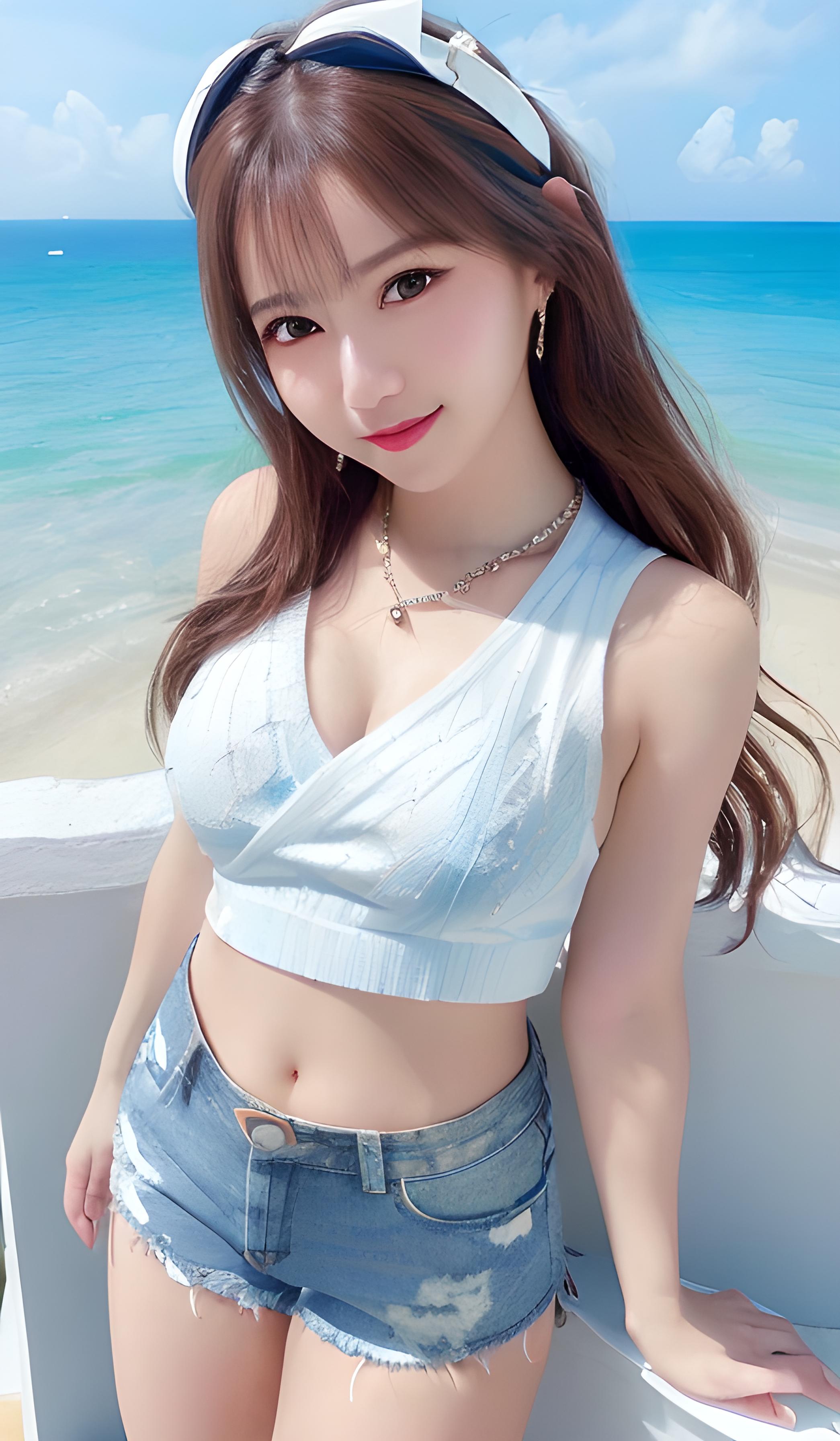 海边美女