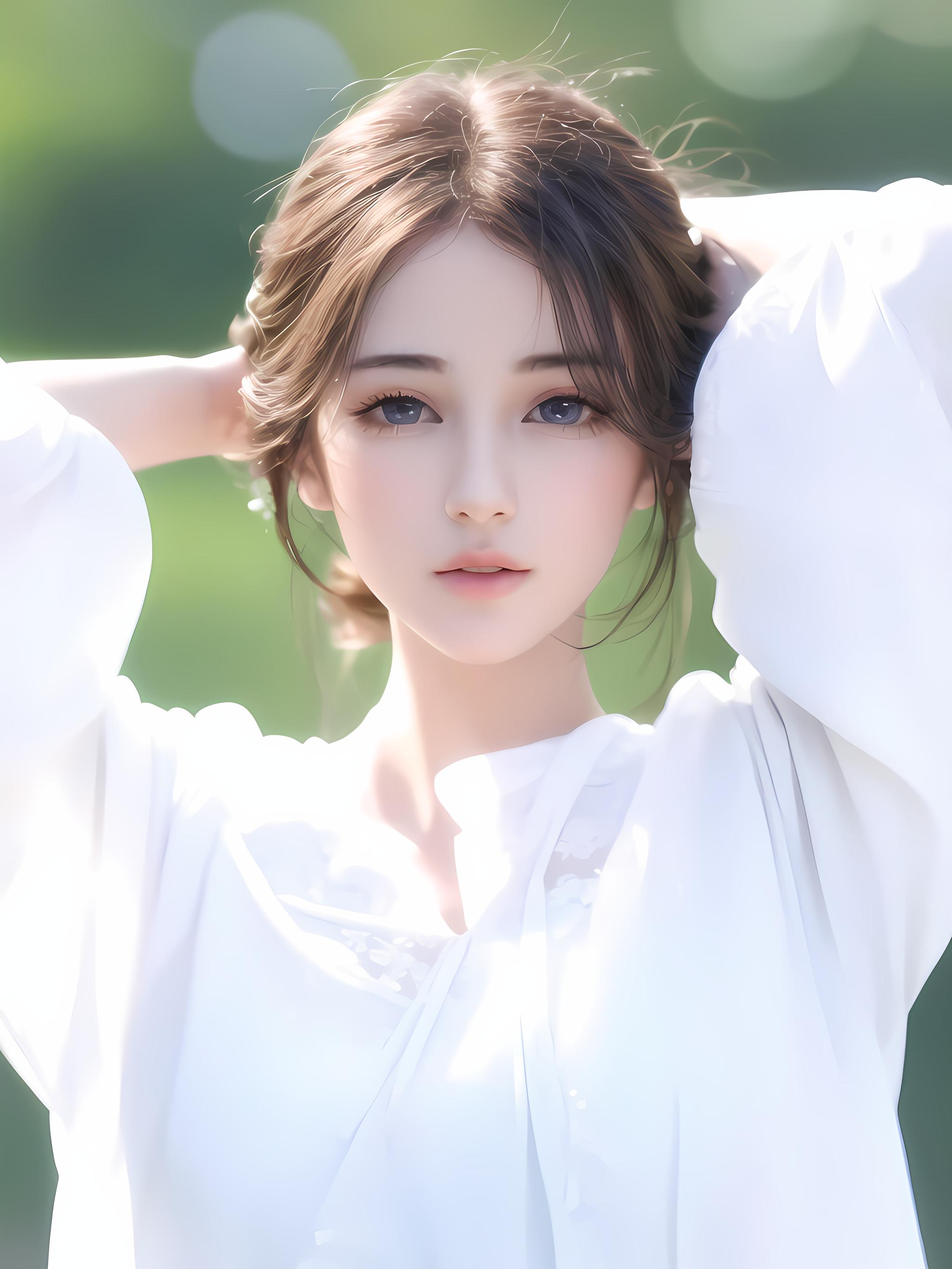 阳光下的少女