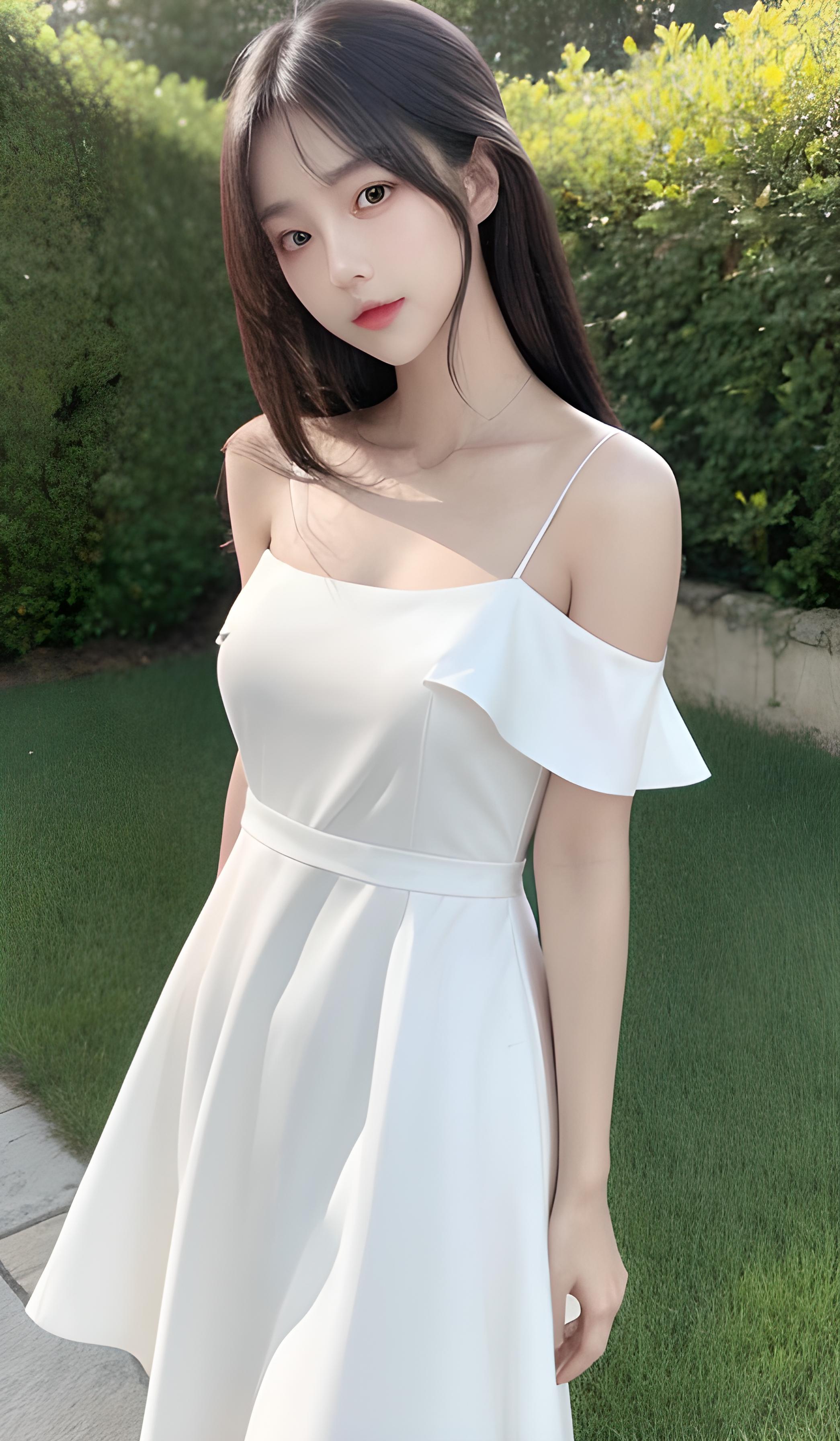 白裙少女