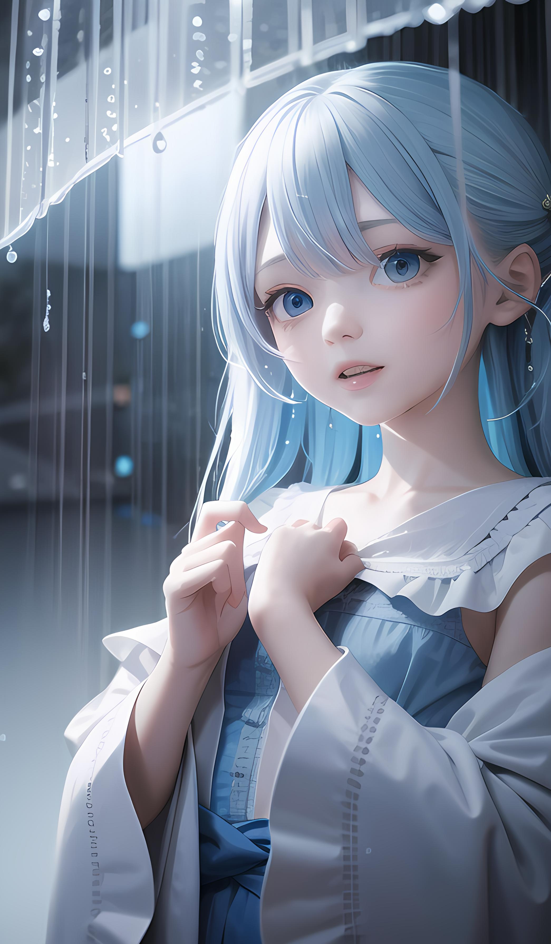 雨中少女