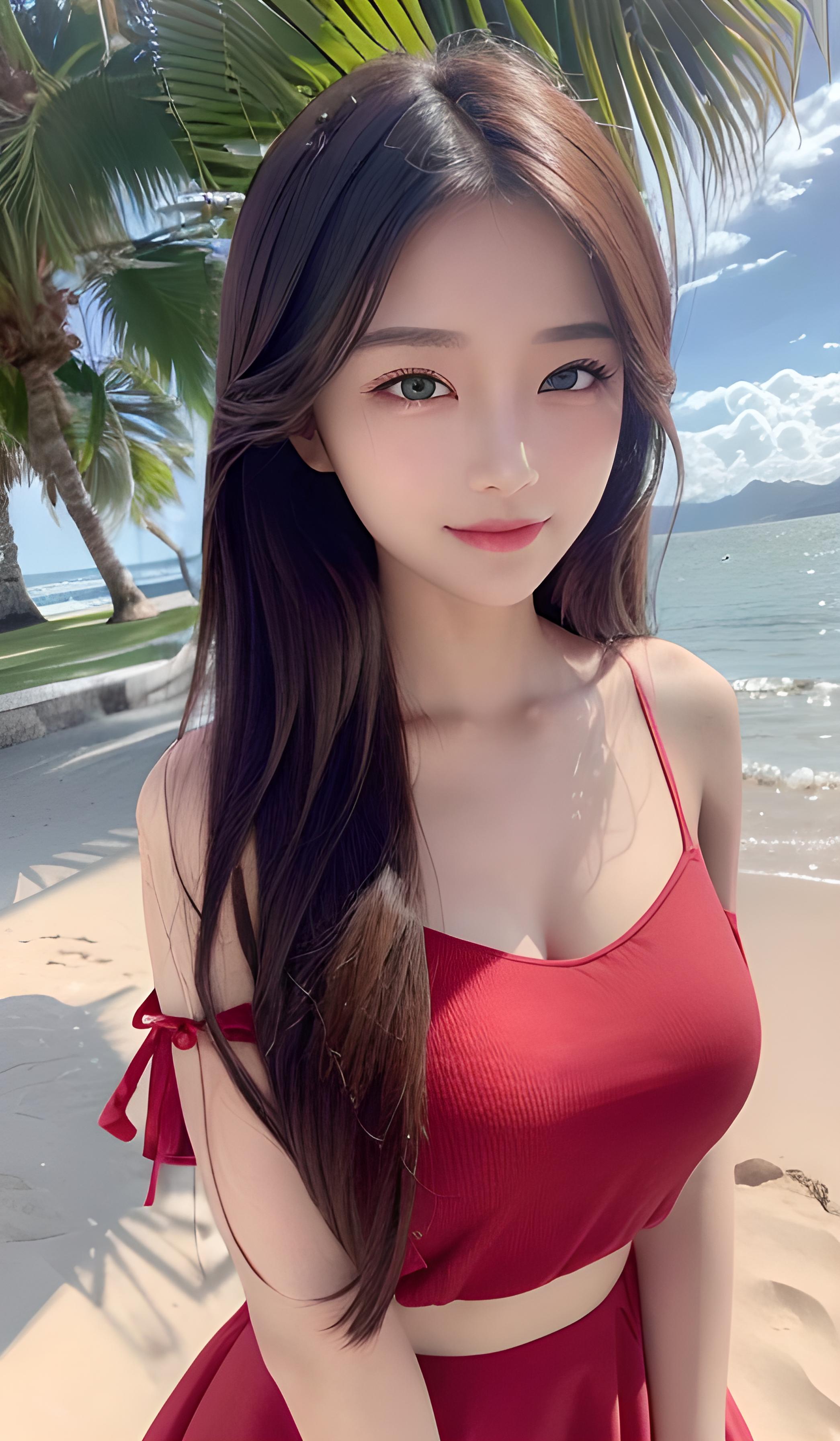 海边美女