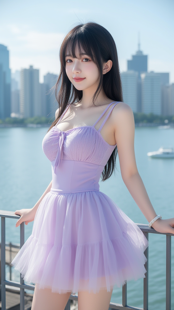 吊带裙女孩